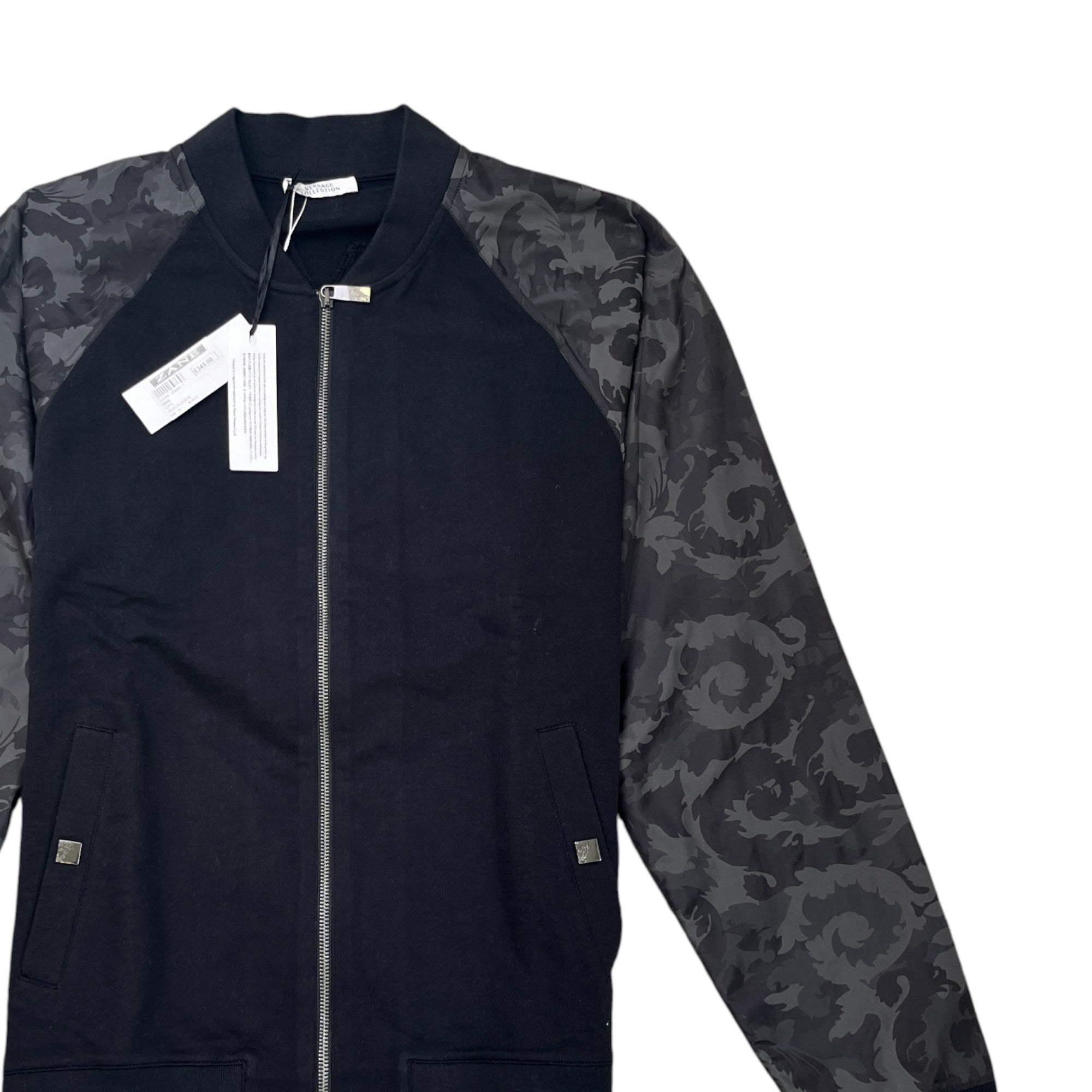 Men's Baroque Print Jacket Black Size XL