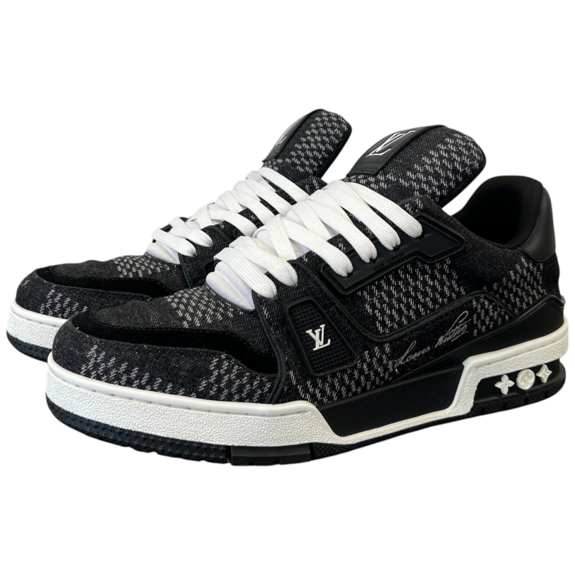 Men's Damier Graphite Low Trainers Black Size EU 40 / UK 6