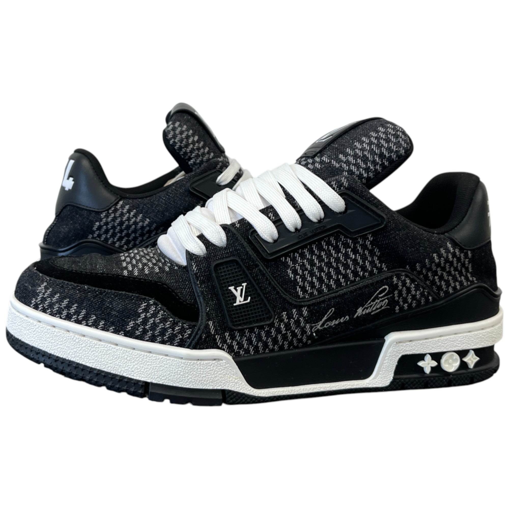 Men's Damier Graphite Low Trainers Black Size EU 40 / UK 6