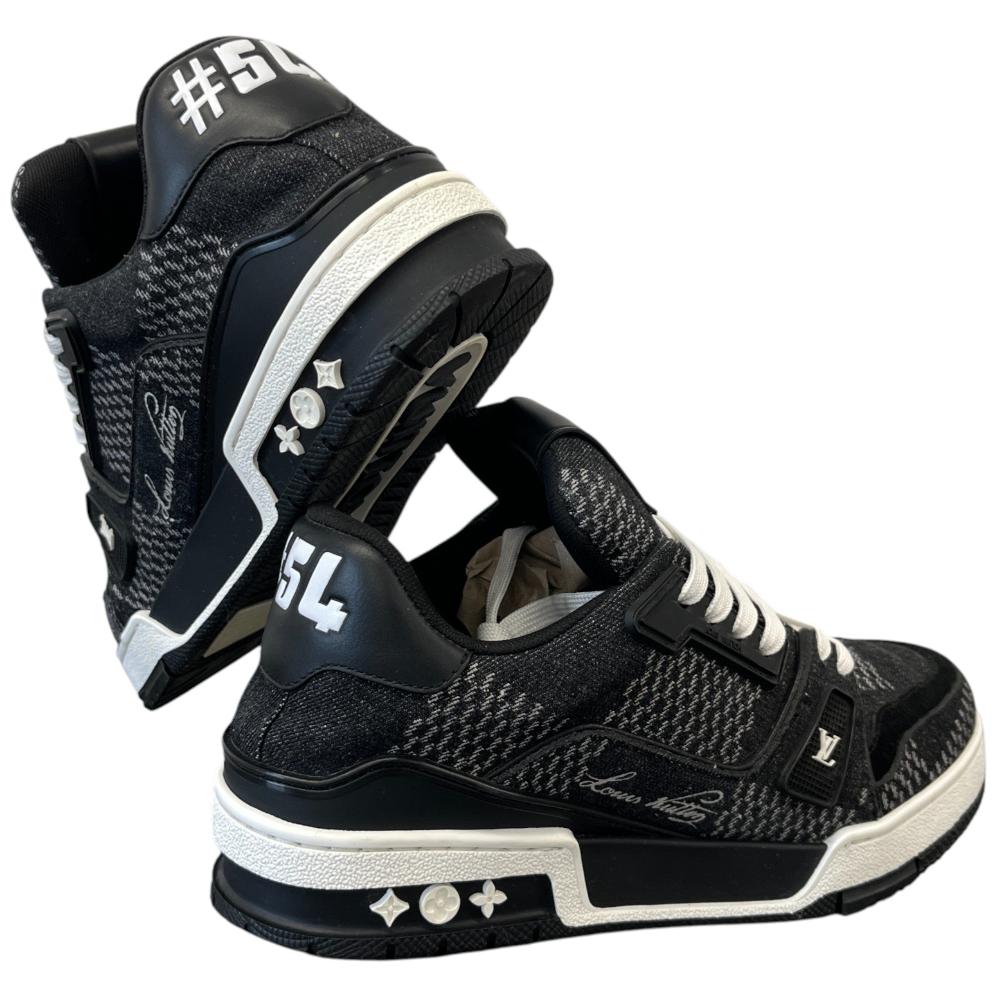 Men's Damier Graphite Low Trainers Black Size EU 40 / UK 6