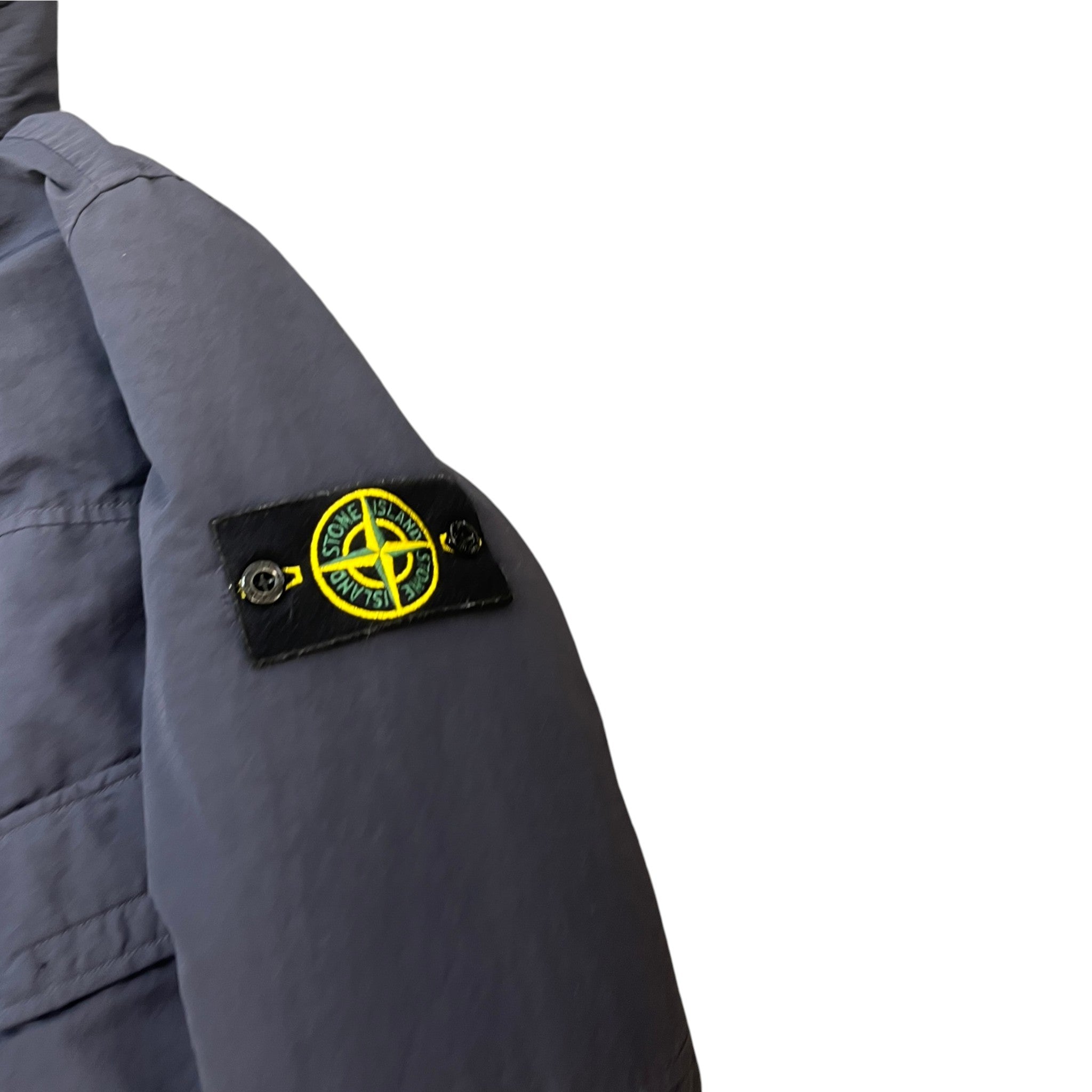 Men's Applique Logo Down Jacket Navy Size L