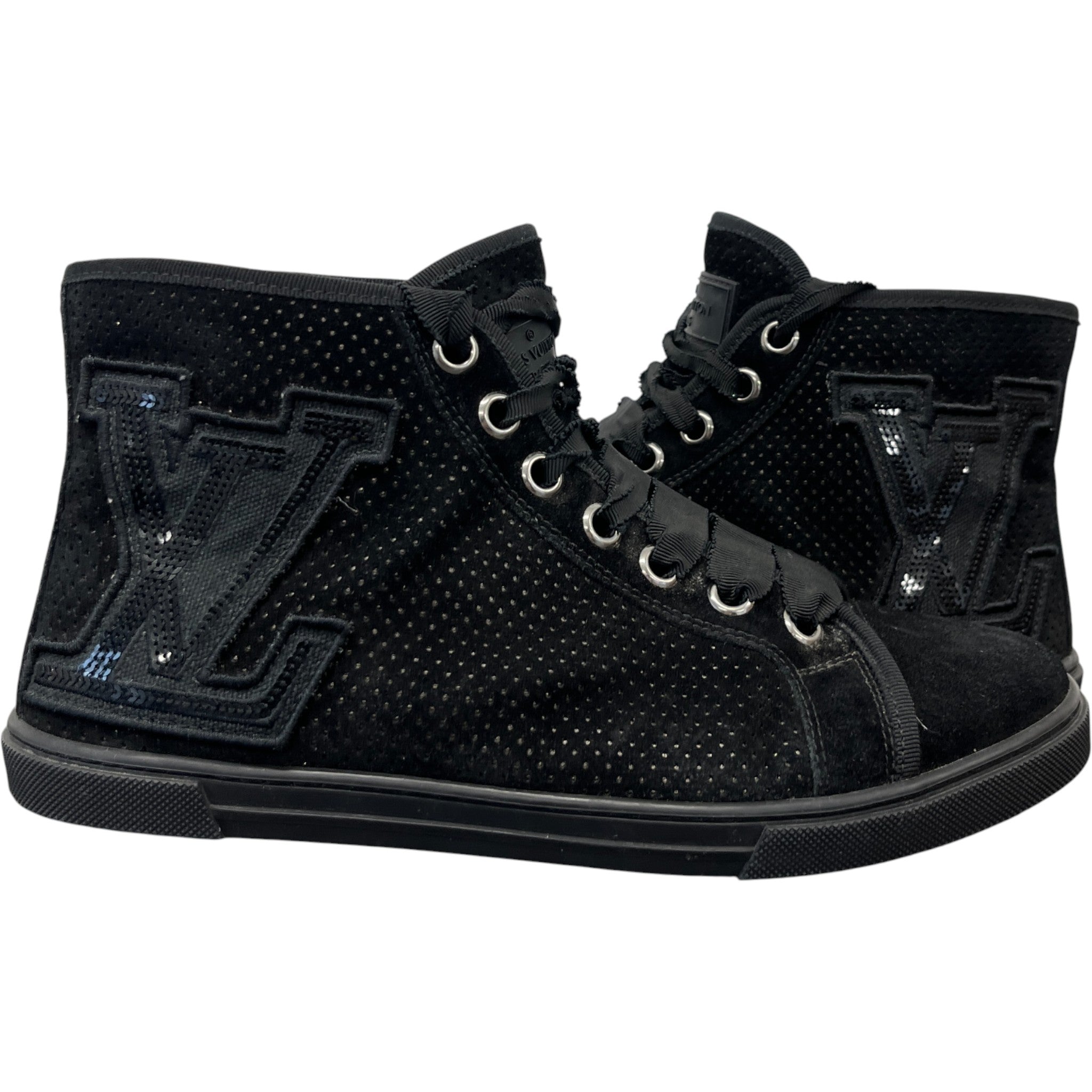 Women's Lv Sequin High Trainers Black Size EU 38 / UK 5