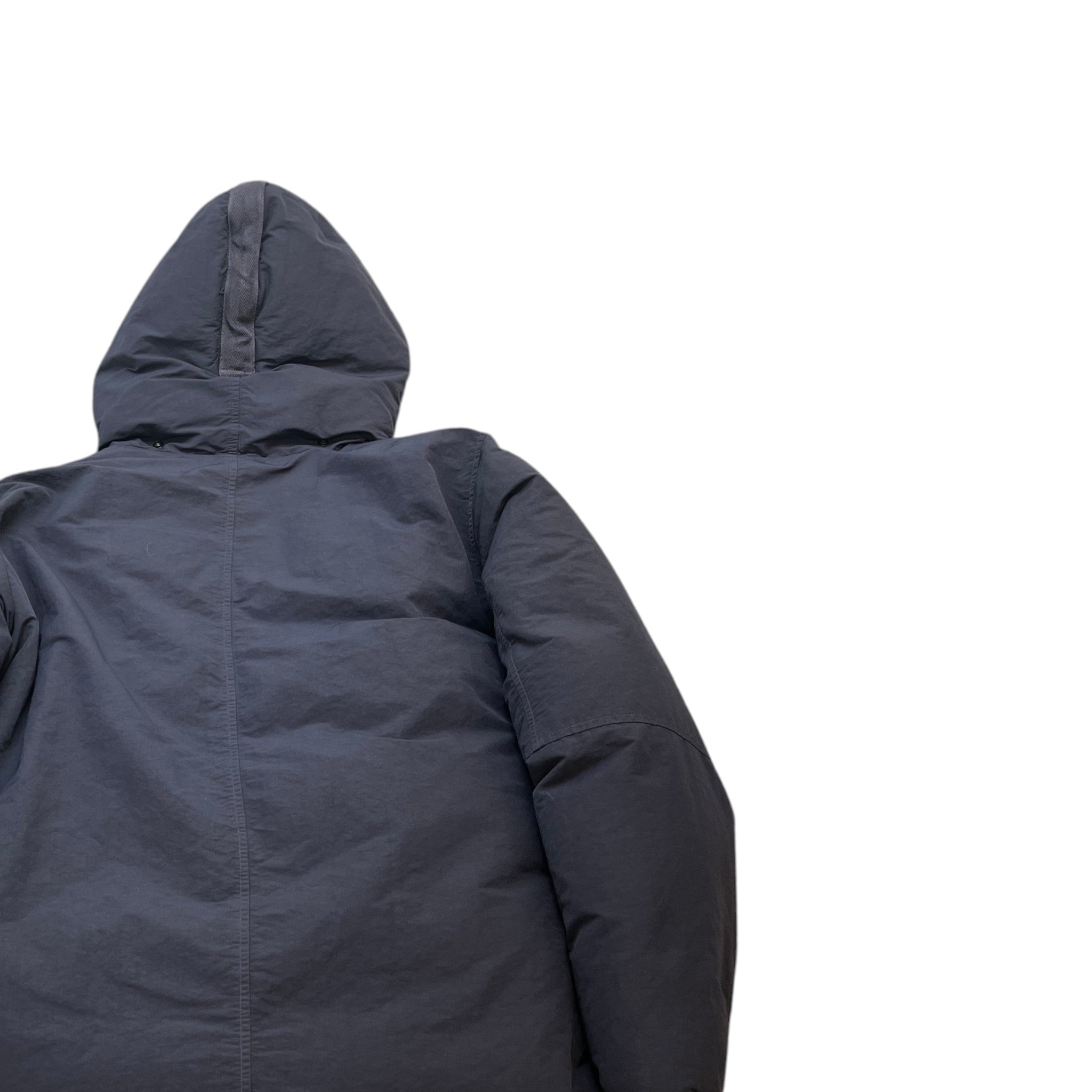 Men's Applique Logo Down Jacket Navy Size L