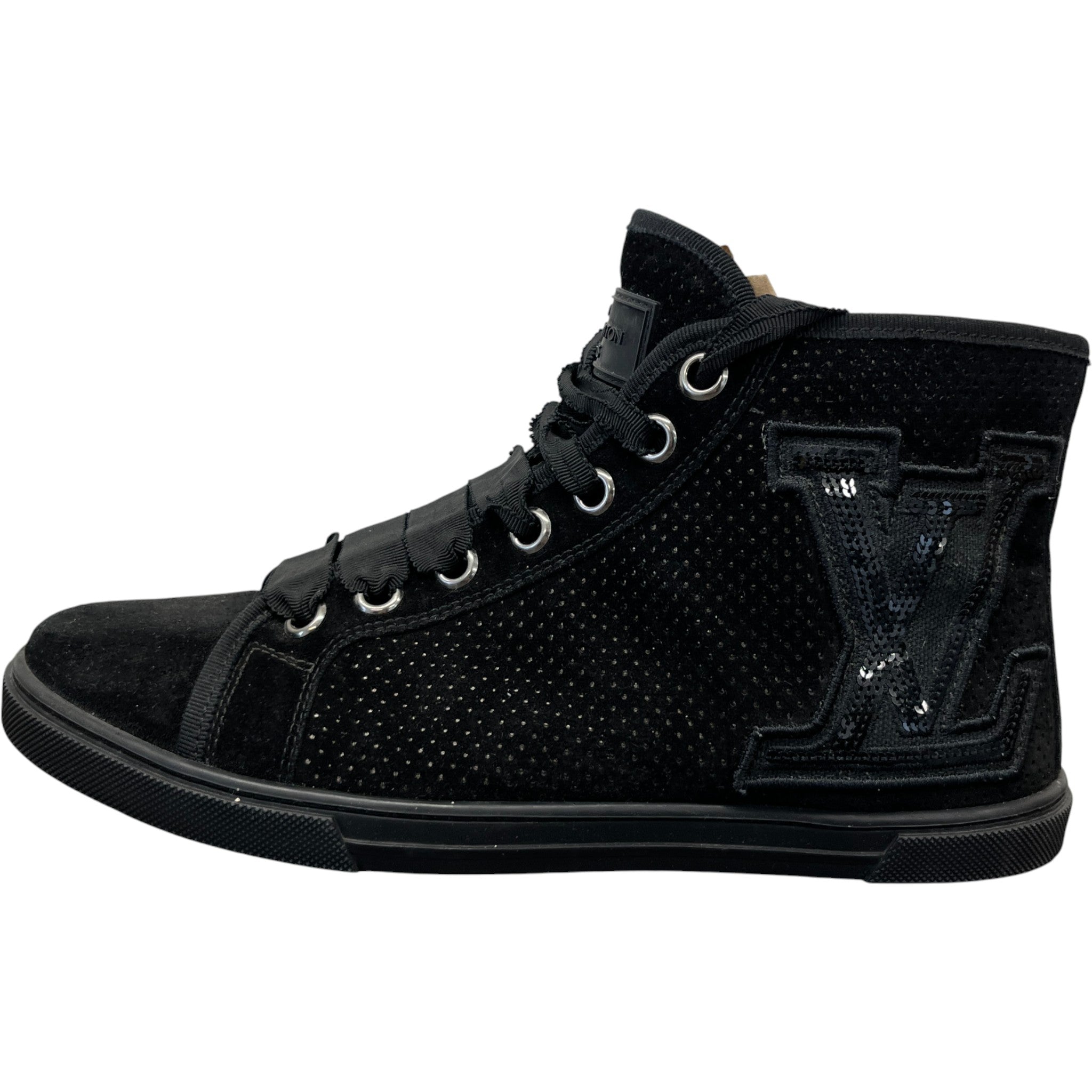 Women's Lv Sequin High Trainers Black Size EU 38 / UK 5