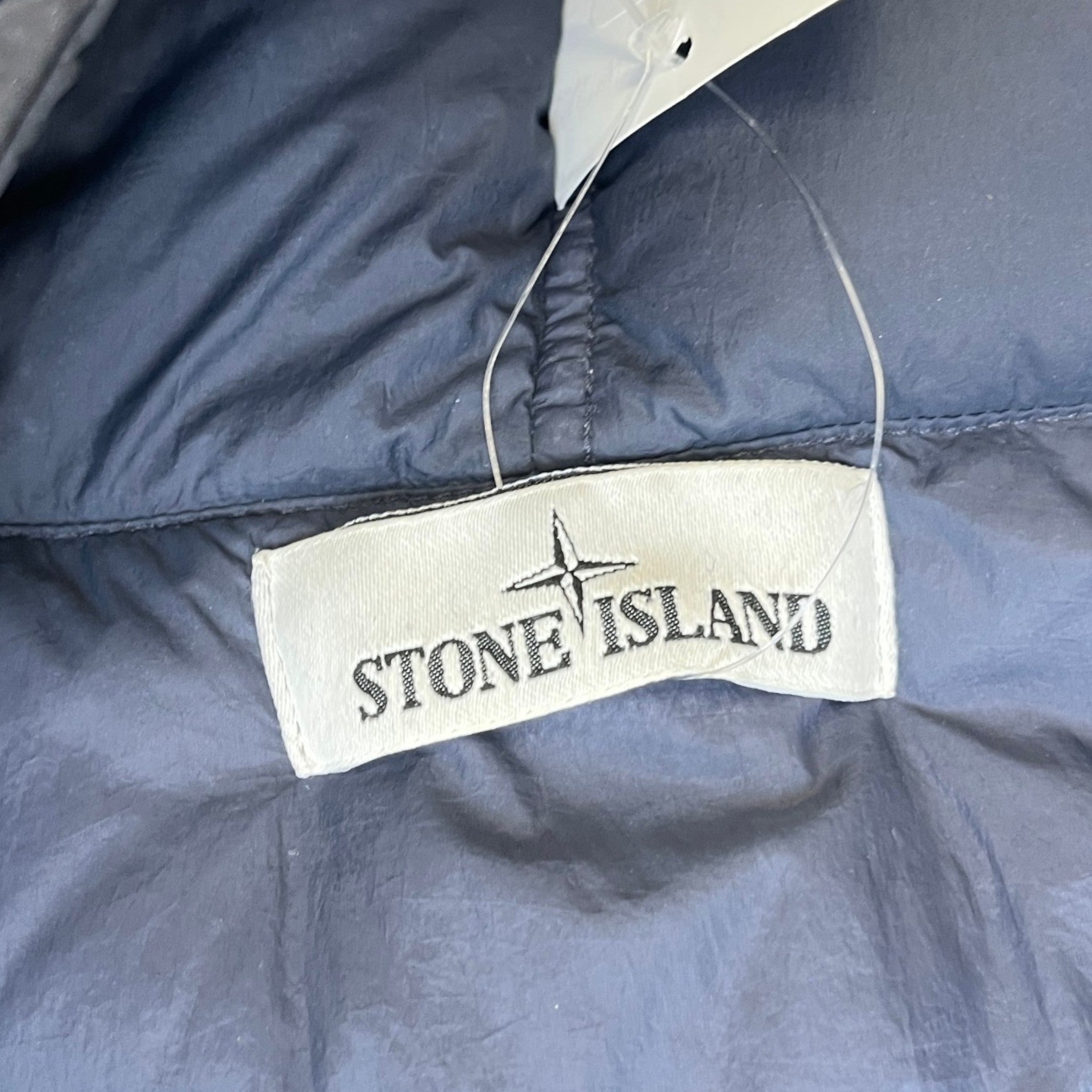 Men's Applique Logo Down Jacket Navy Size L