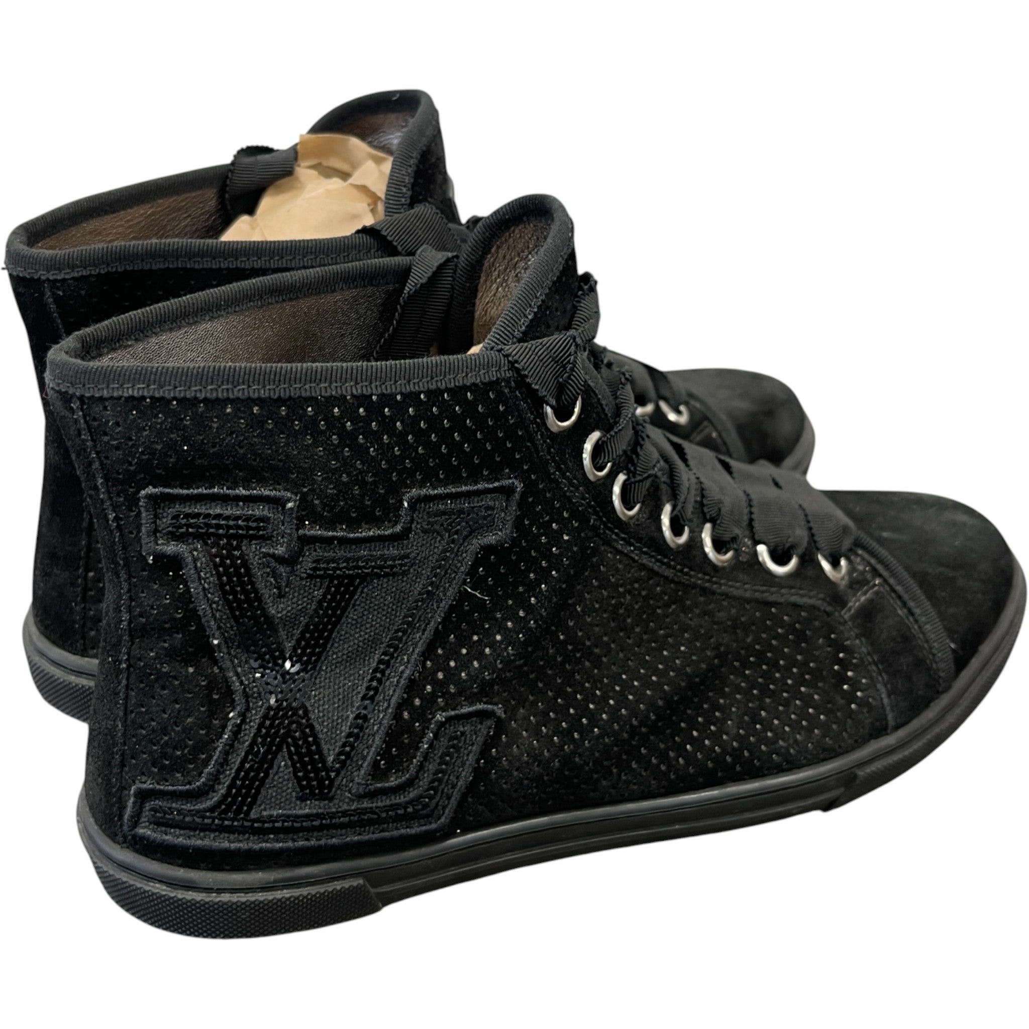 Women's Lv Sequin High Trainers Black Size EU 38 / UK 5