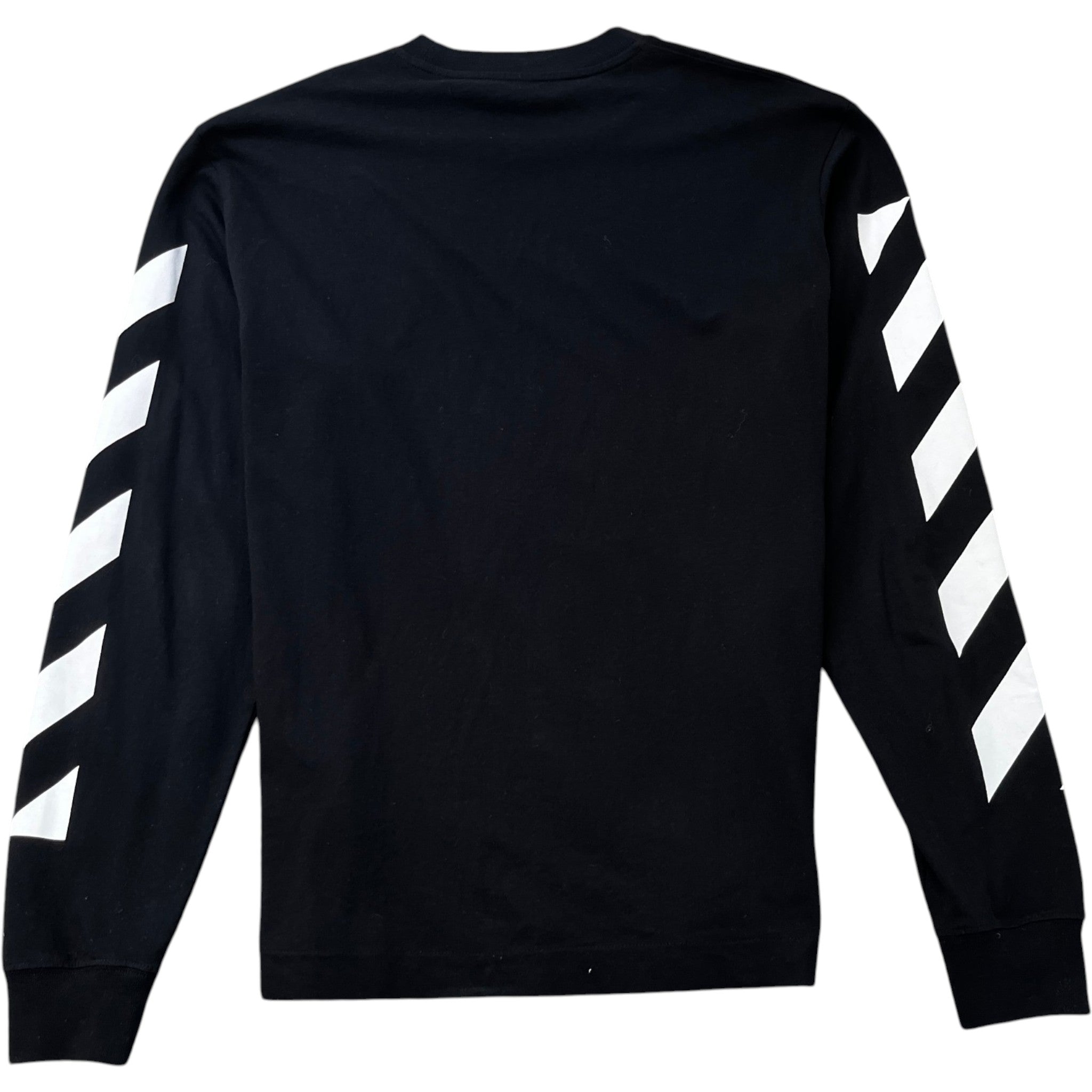 Men's Logo Print Long Sleeve T-Shirt Black Size M