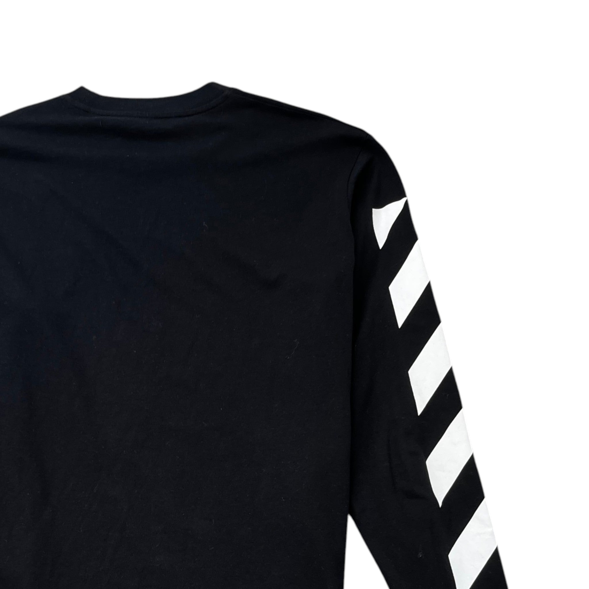 Men's Logo Print Long Sleeve T-Shirt Black Size M