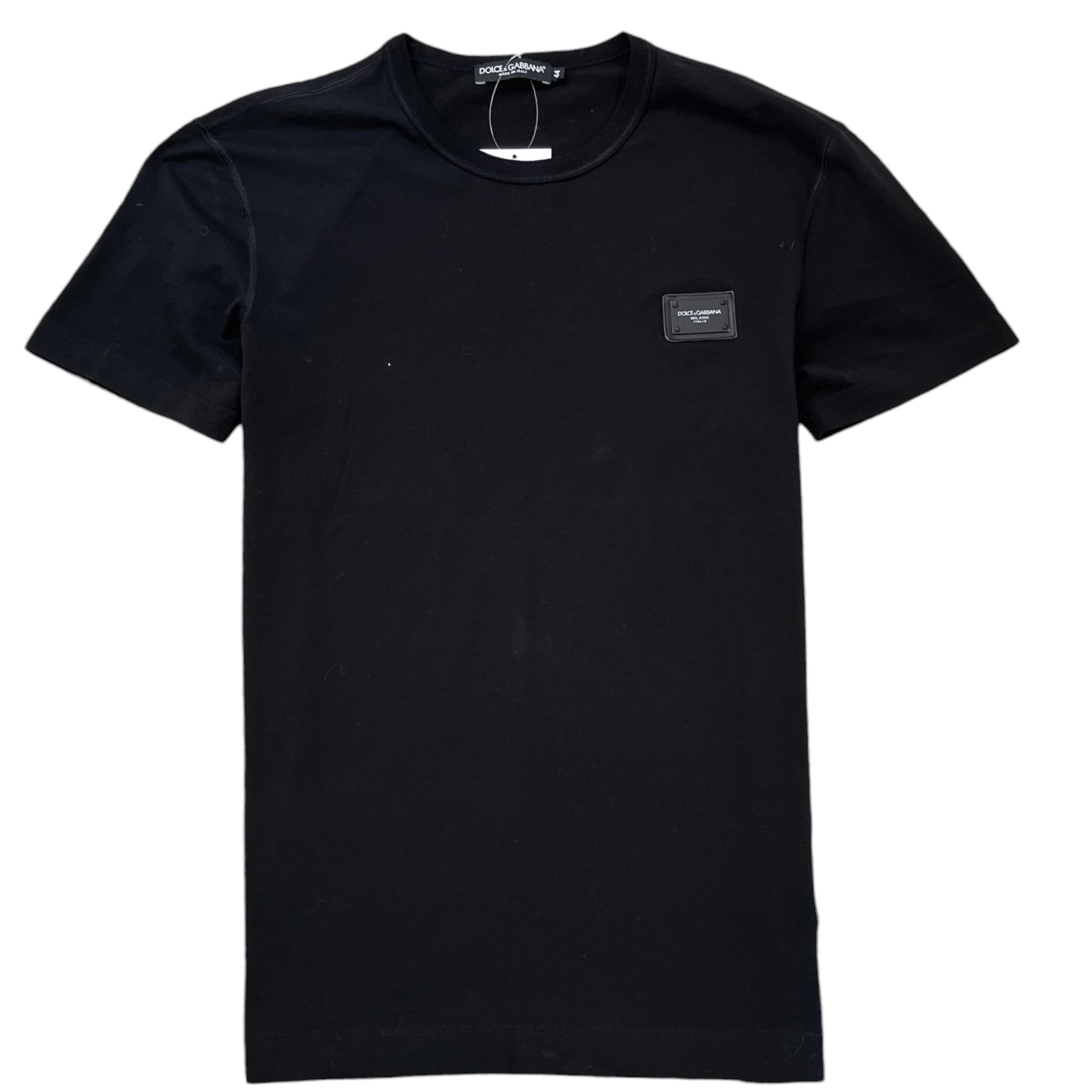Men's Plaque Logo T-Shirt Black Size IT 44 / UK XS