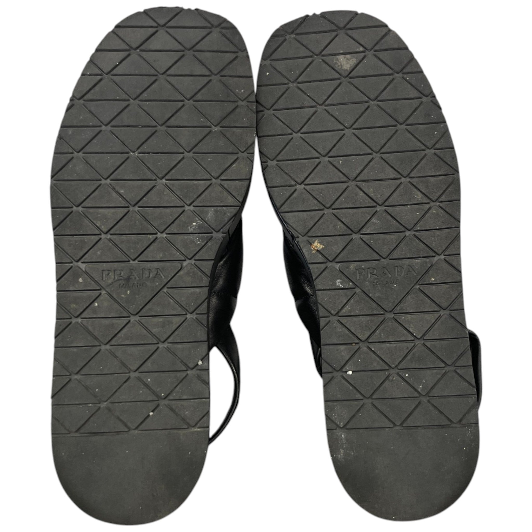 Women's Quilted Nappa Flatform Sandals Black Size EU 39 / UK 6