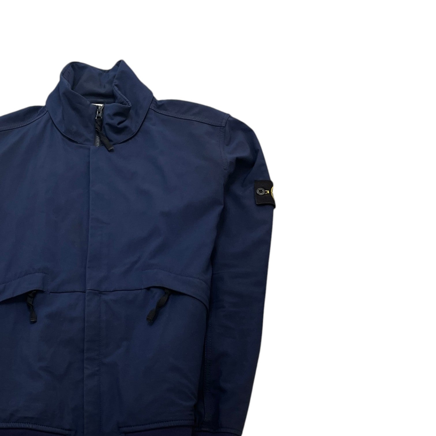 Men's Applique Logo Soft Shell Jacket Navy Size XL