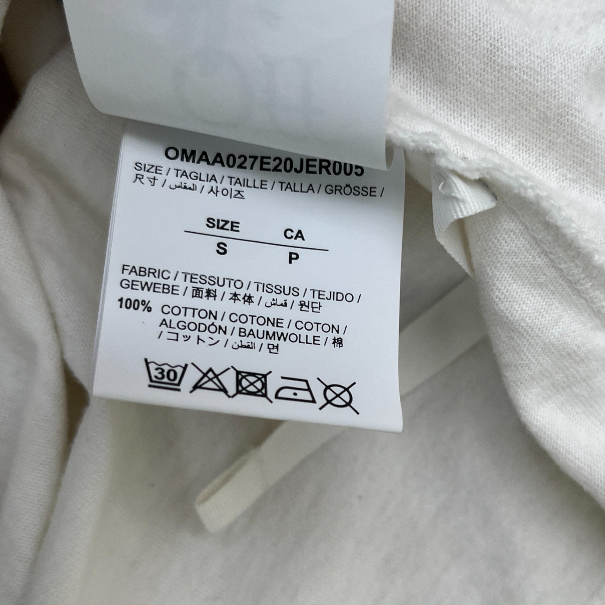 Men's Arrow Logo T-Shirt White Size S