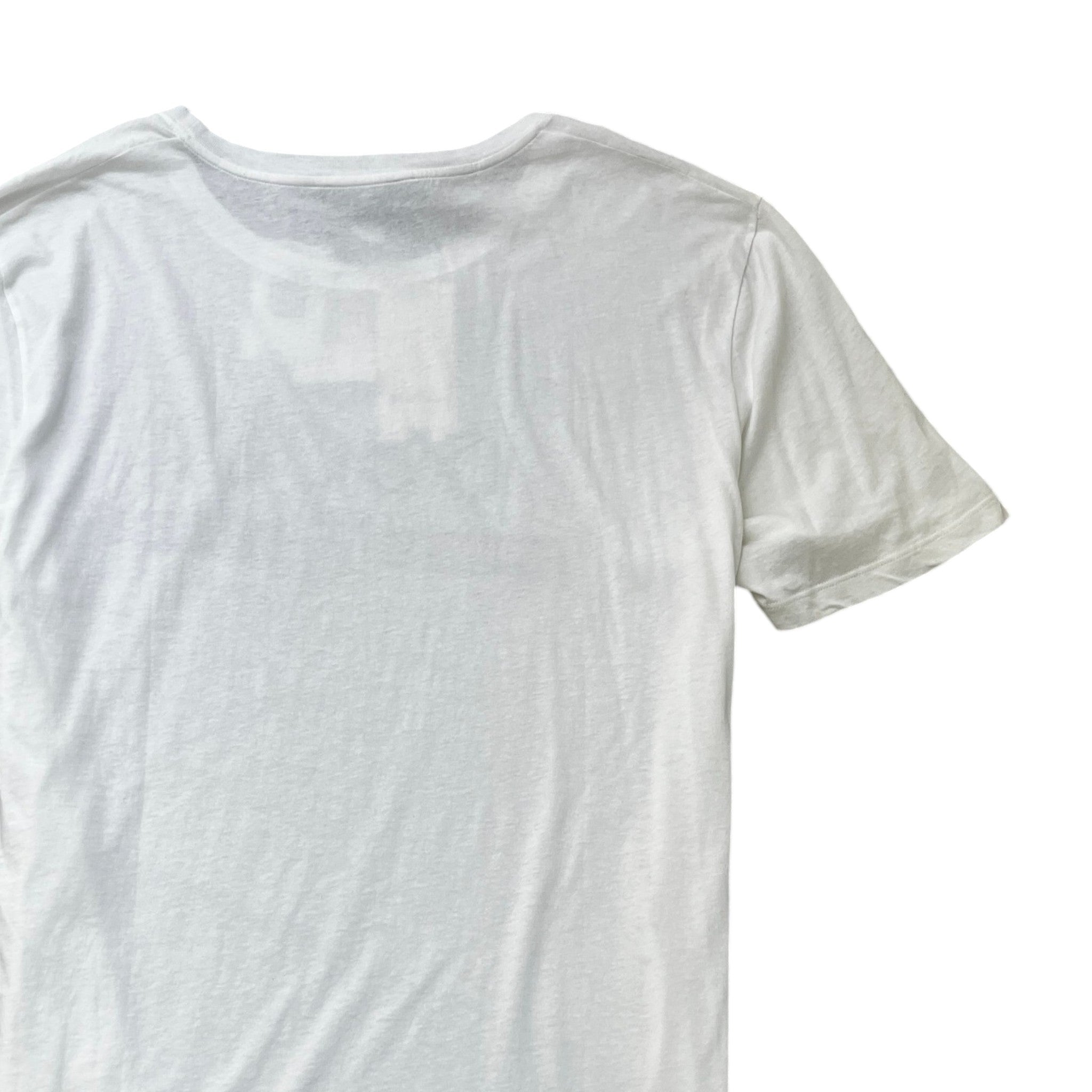 Men's Logo Print T-Shirt White Size XXL