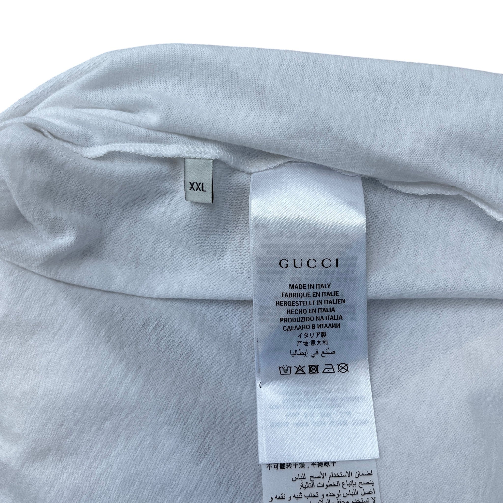 Men's Logo Print T-Shirt White Size XXL