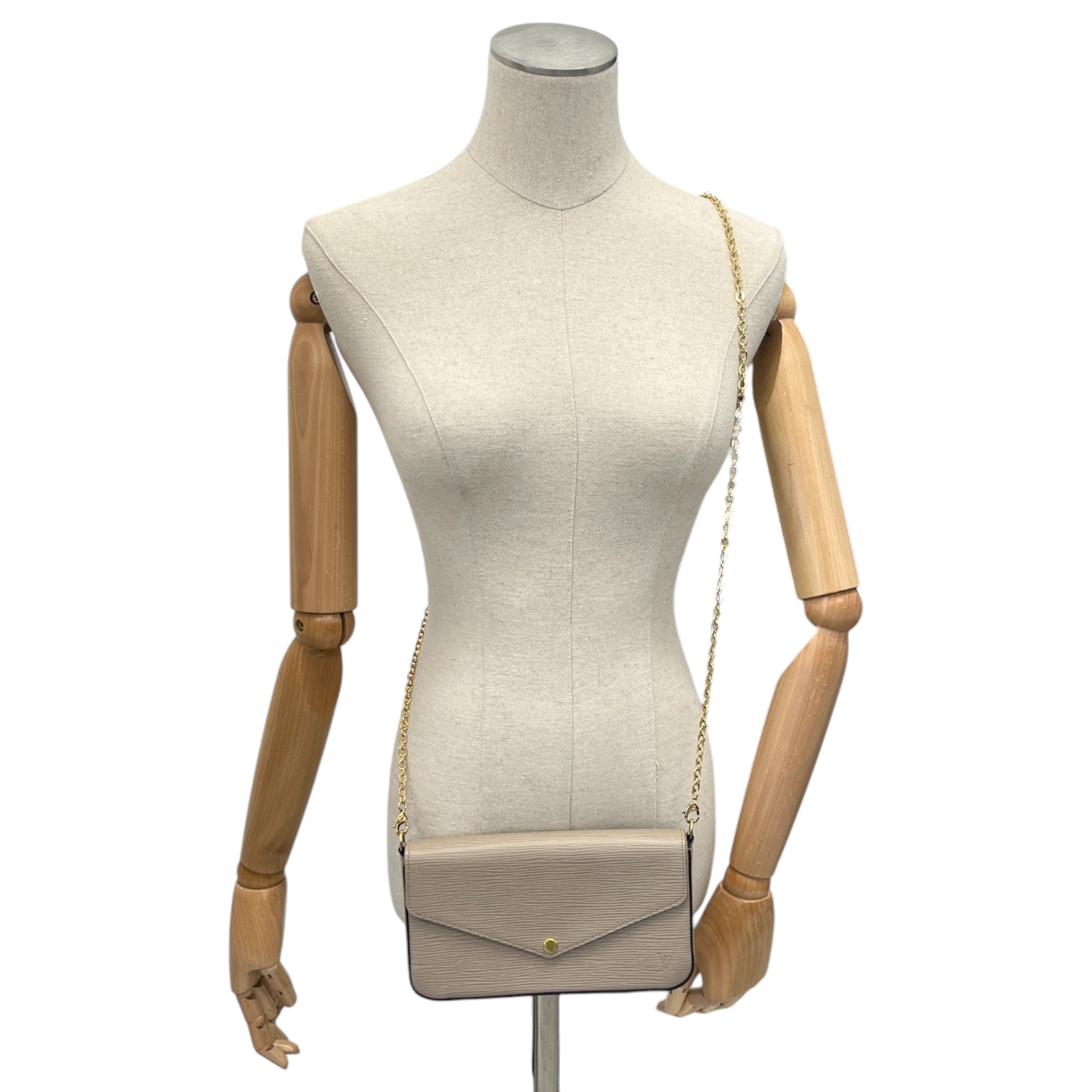 Women's Epi Felicie Pochette Handbag Beige