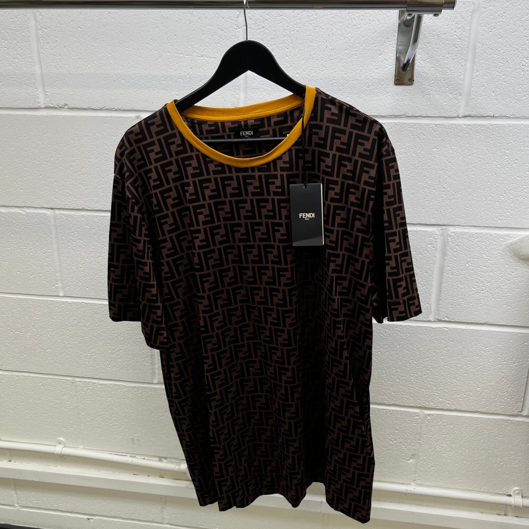 Men's Ff Logo T-Shirt Brown Size XXL