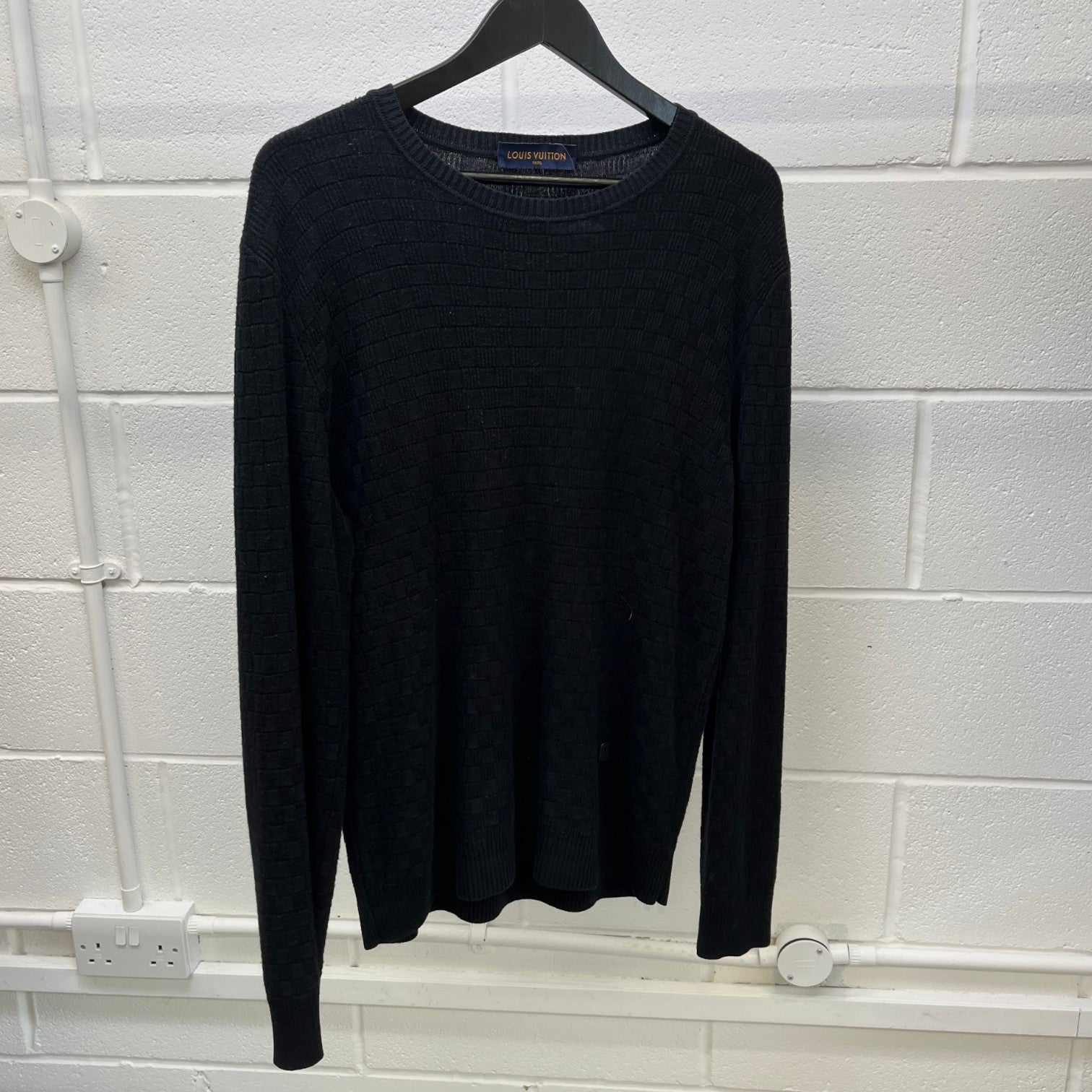 Men's Damier Jumper Black Size S