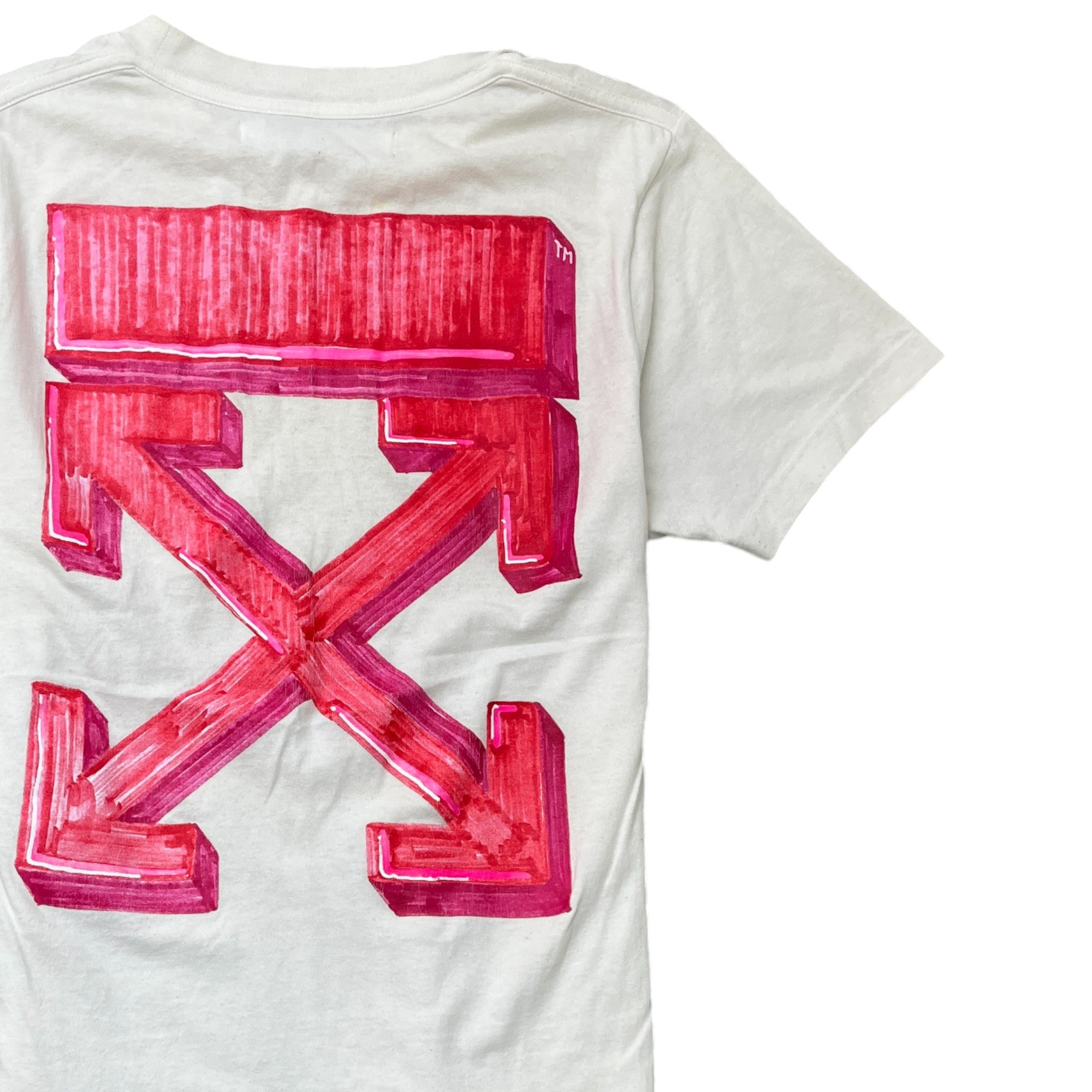 Men's Arrow Logo T-Shirt White Size S