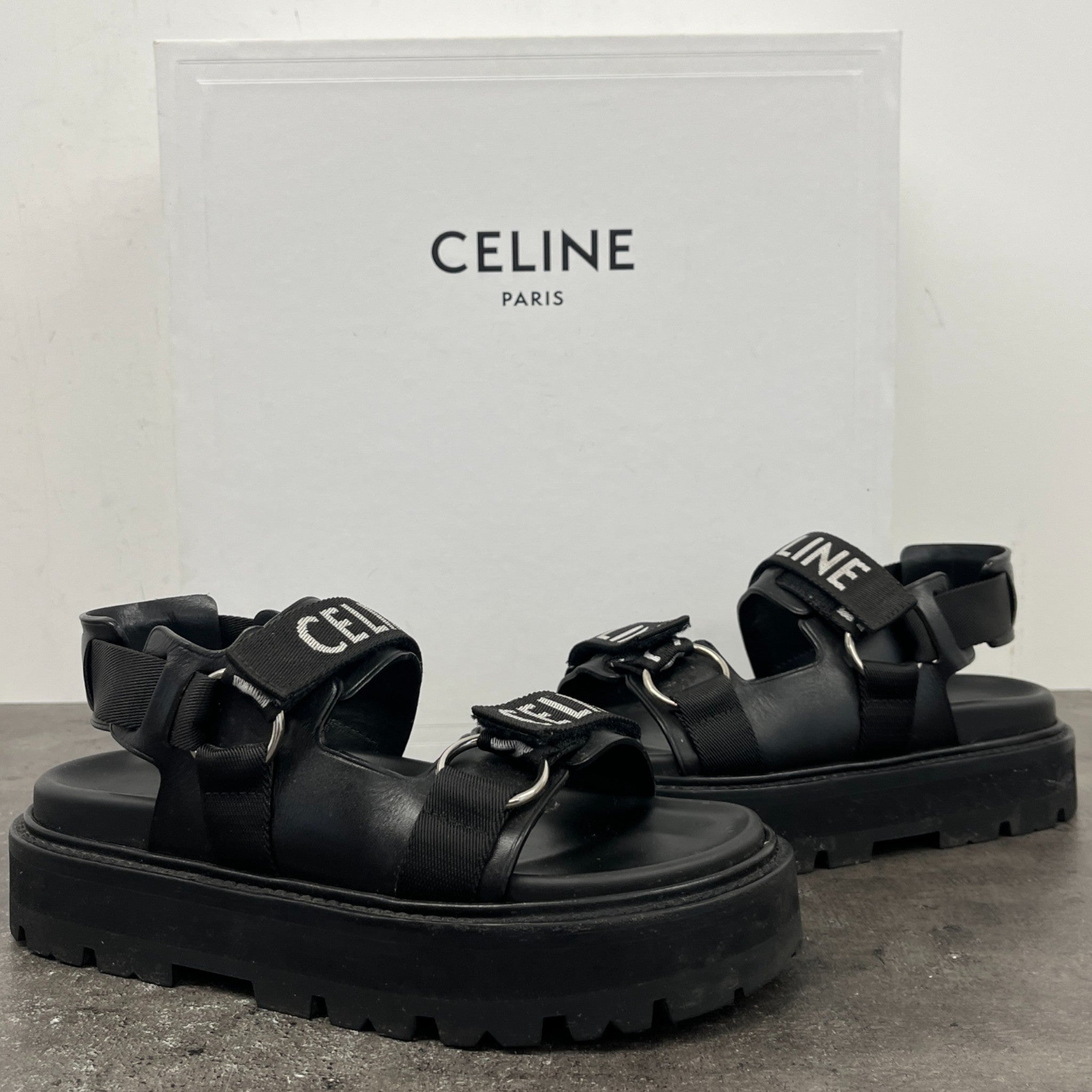 Women's Bulky Logo Sandals Black Size EU 38 / UK 5