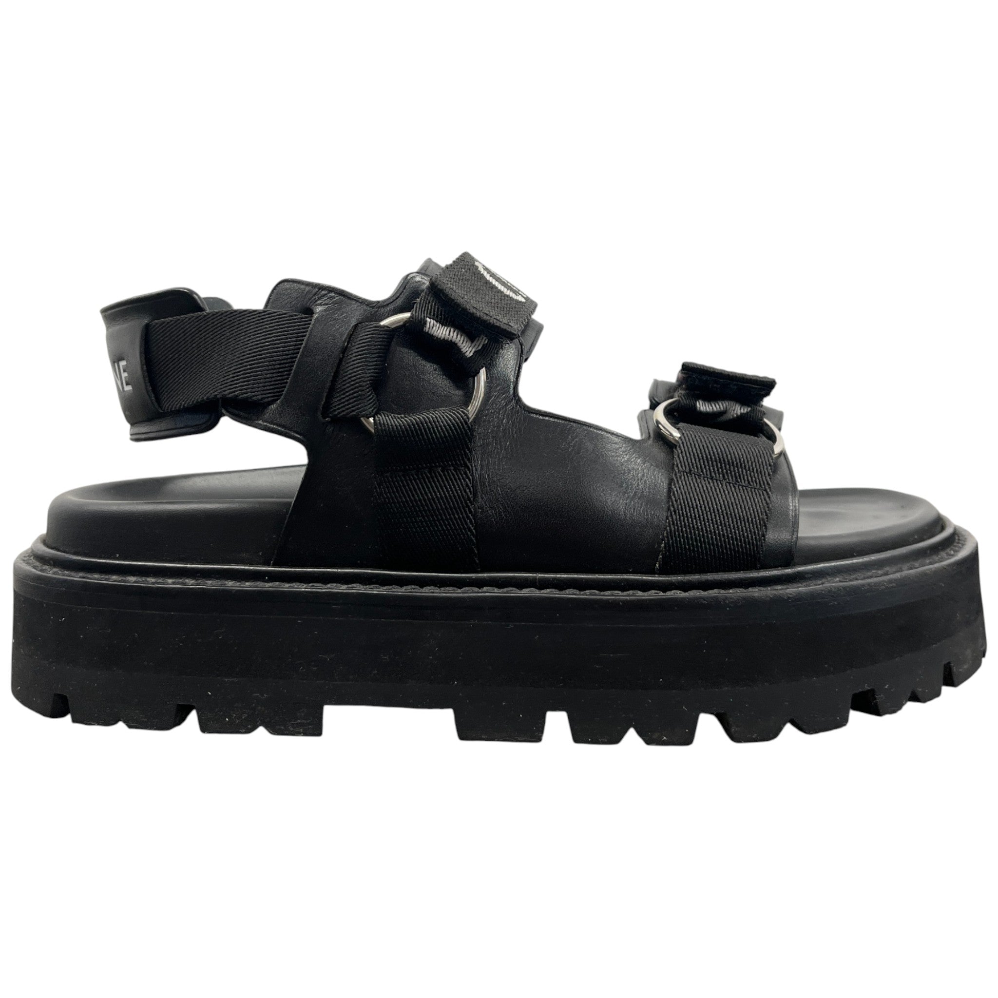 Women's Bulky Logo Sandals Black Size EU 38 / UK 5