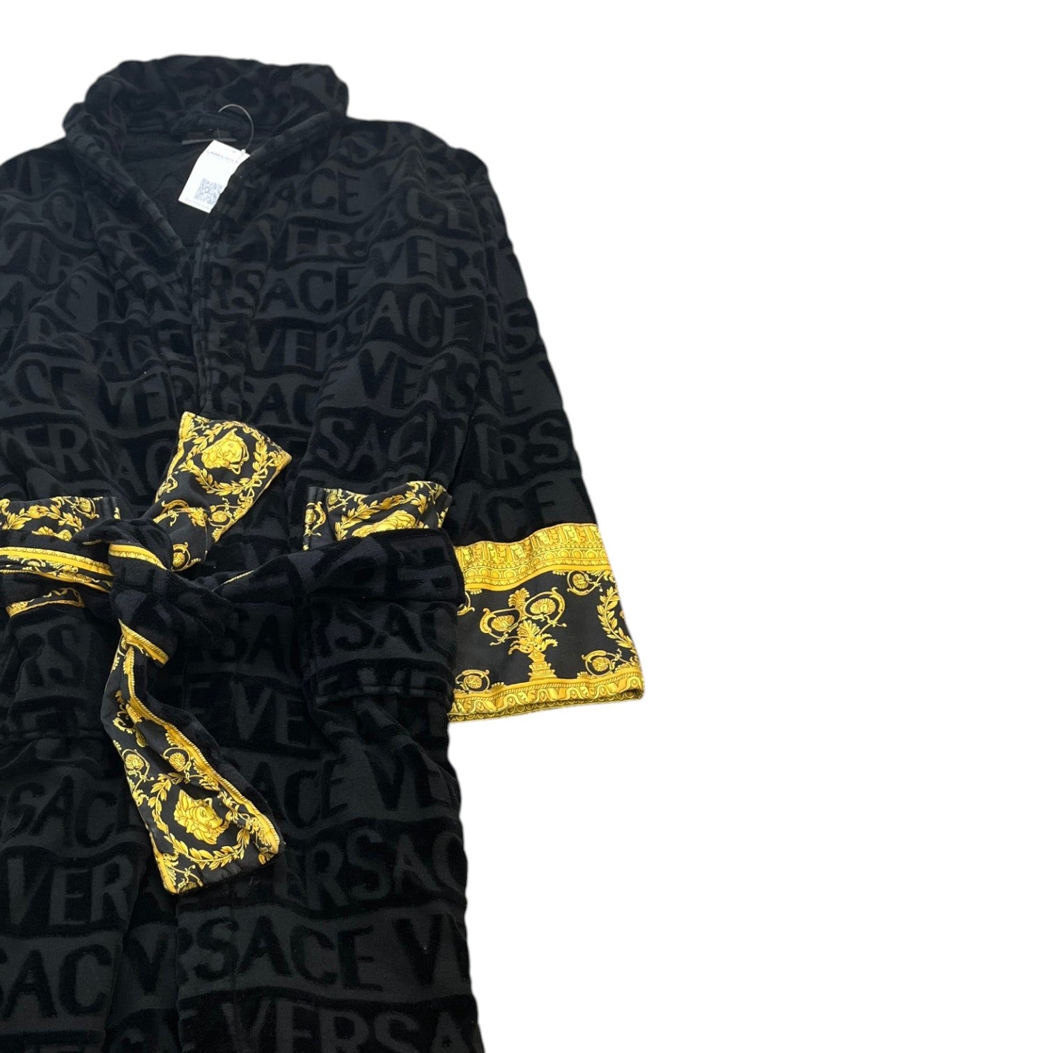 Men's I Heart Baroque Bath Robe Black Size XL