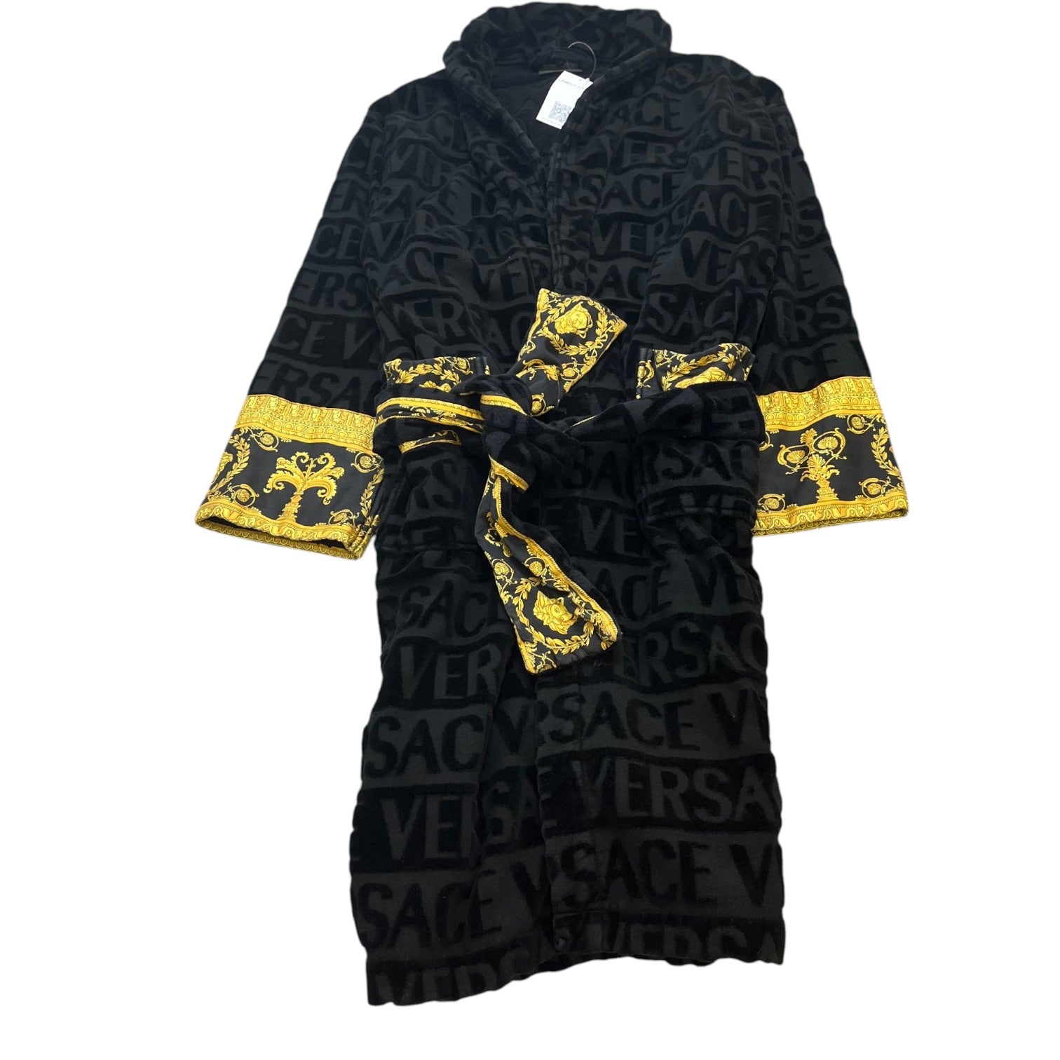 Men's I Heart Baroque Bath Robe Black Size XL