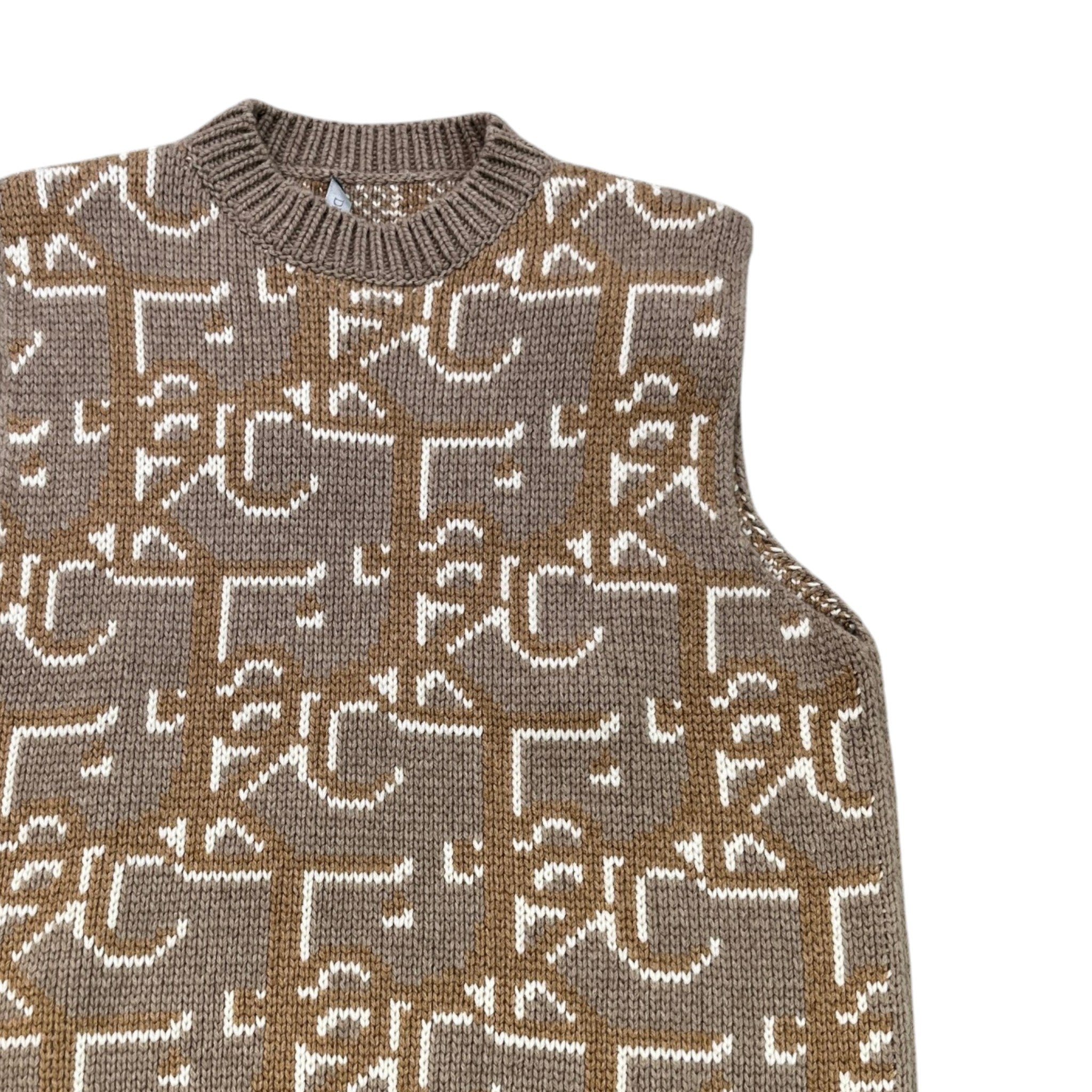 Men's X Cactus Jack Oversized Sleeveless Sweatshirt Brown Size S