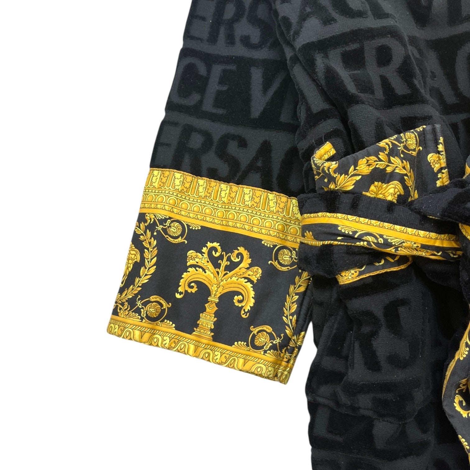 Men's I Heart Baroque Bath Robe Black Size XL