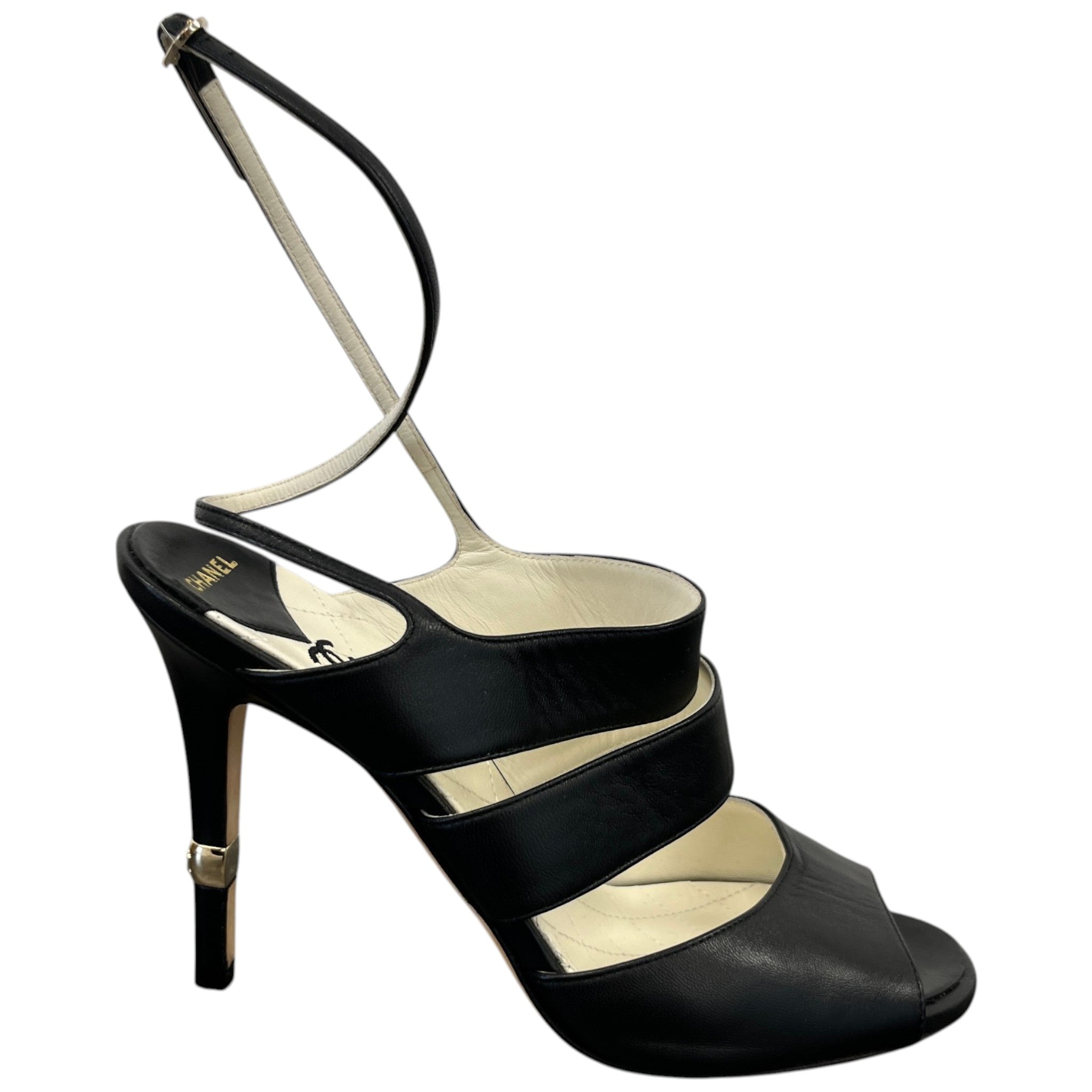Women's Cc Logo Heels Black Size EU 39 / UK 6