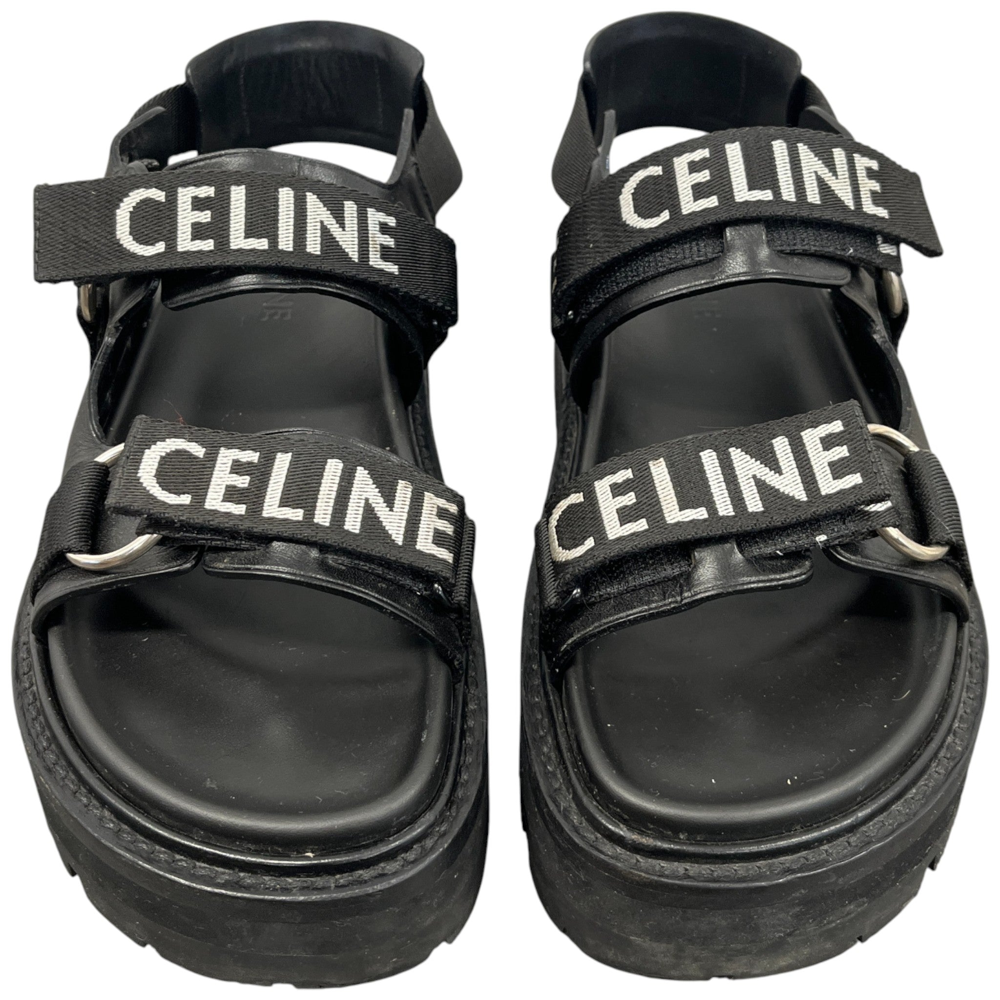 Women's Bulky Logo Sandals Black Size EU 38 / UK 5
