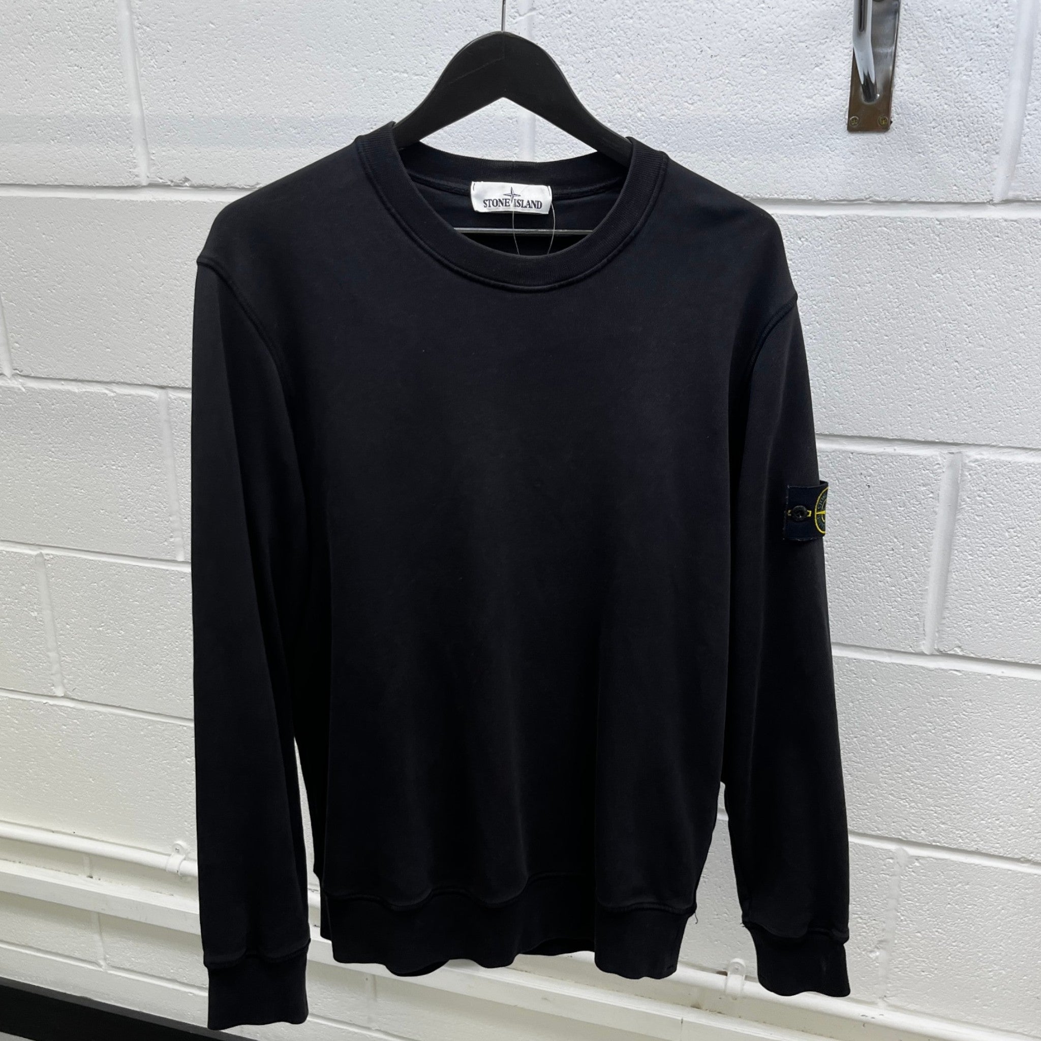 Men's Applique Logo Sweatshirt Black Size L
