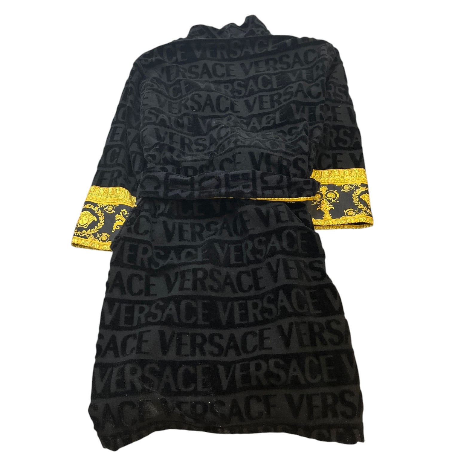 Men's I Heart Baroque Bath Robe Black Size XL