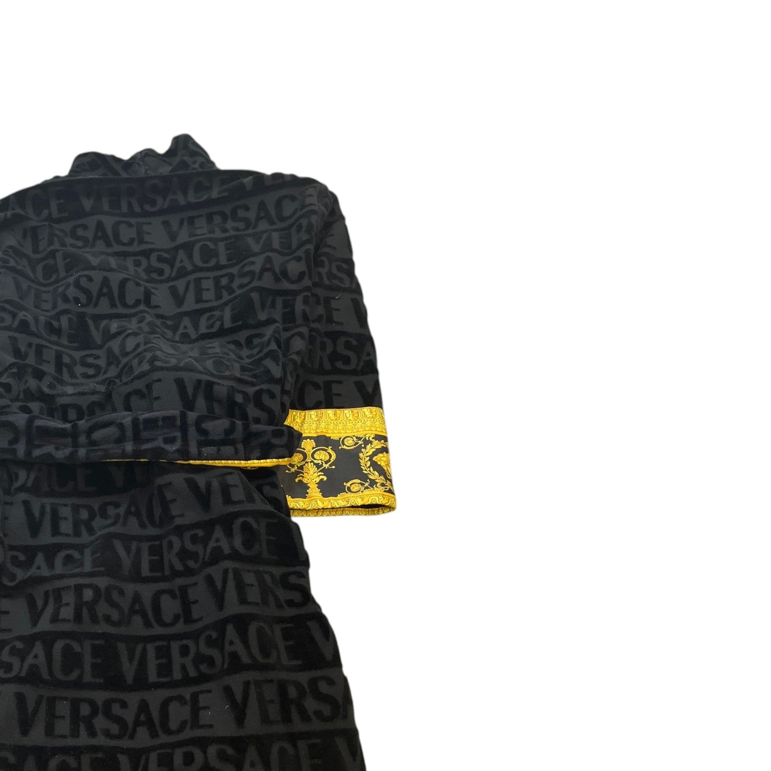 Men's I Heart Baroque Bath Robe Black Size XL