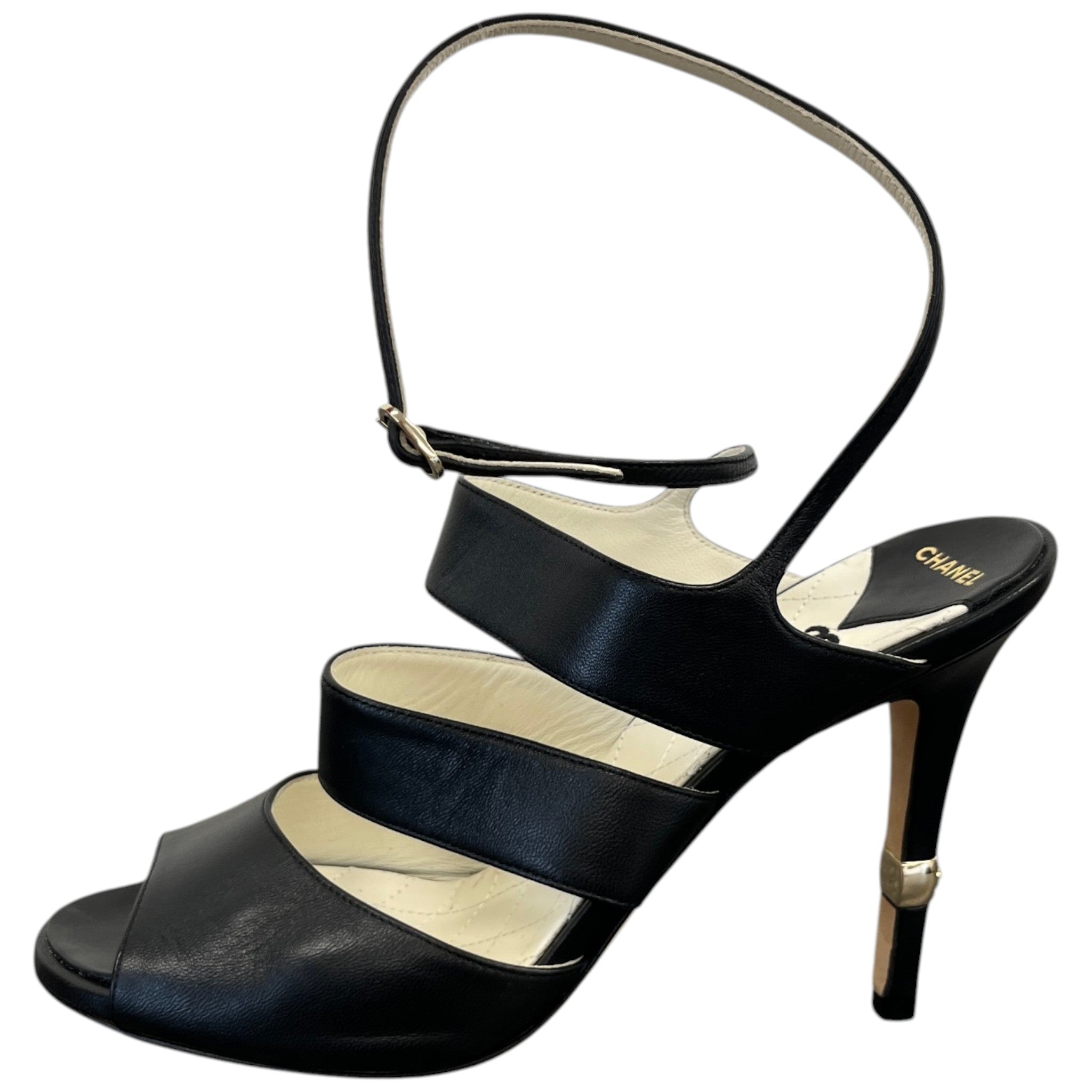 Women's Cc Logo Heels Black Size EU 39 / UK 6