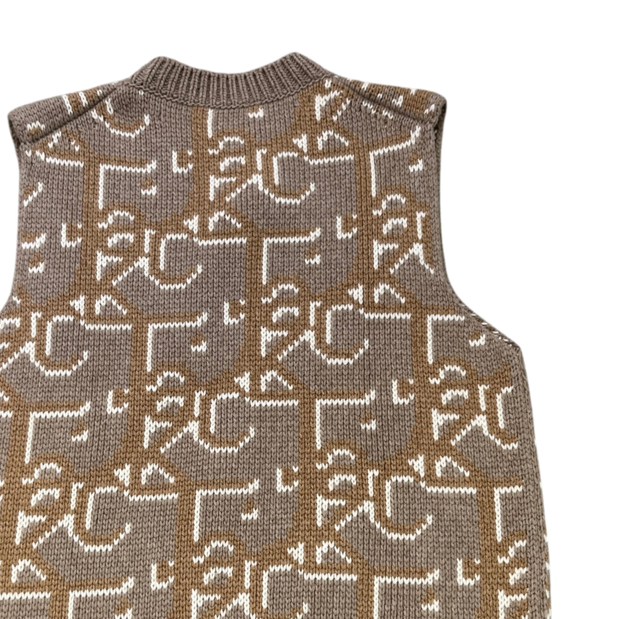 Men's X Cactus Jack Oversized Sleeveless Sweatshirt Brown Size S
