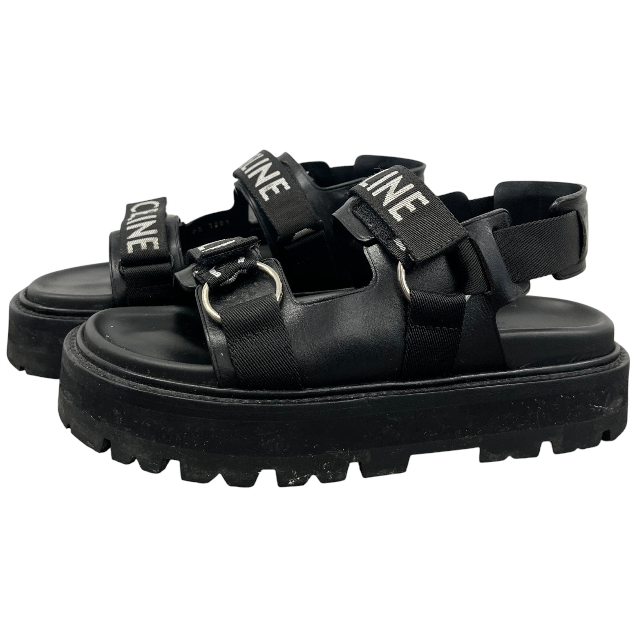 Women's Bulky Logo Sandals Black Size EU 38 / UK 5