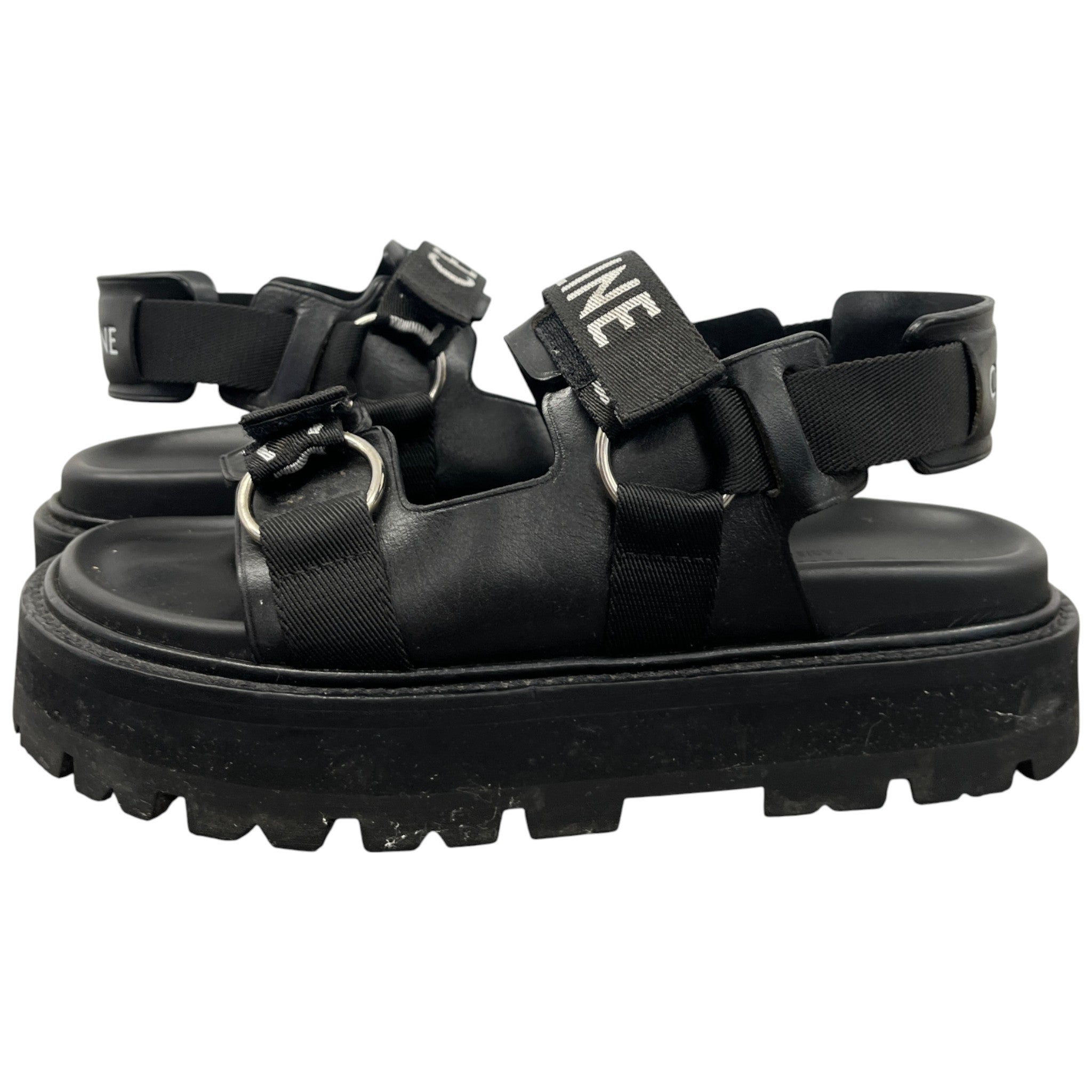 Women's Bulky Logo Sandals Black Size EU 38 / UK 5