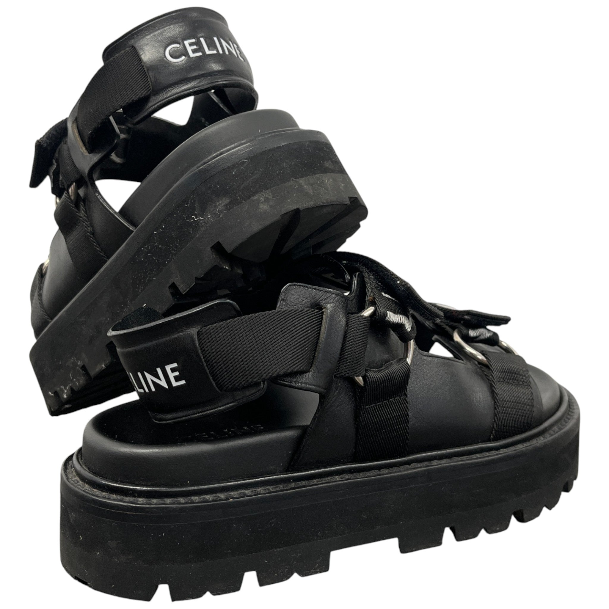 Women's Bulky Logo Sandals Black Size EU 38 / UK 5