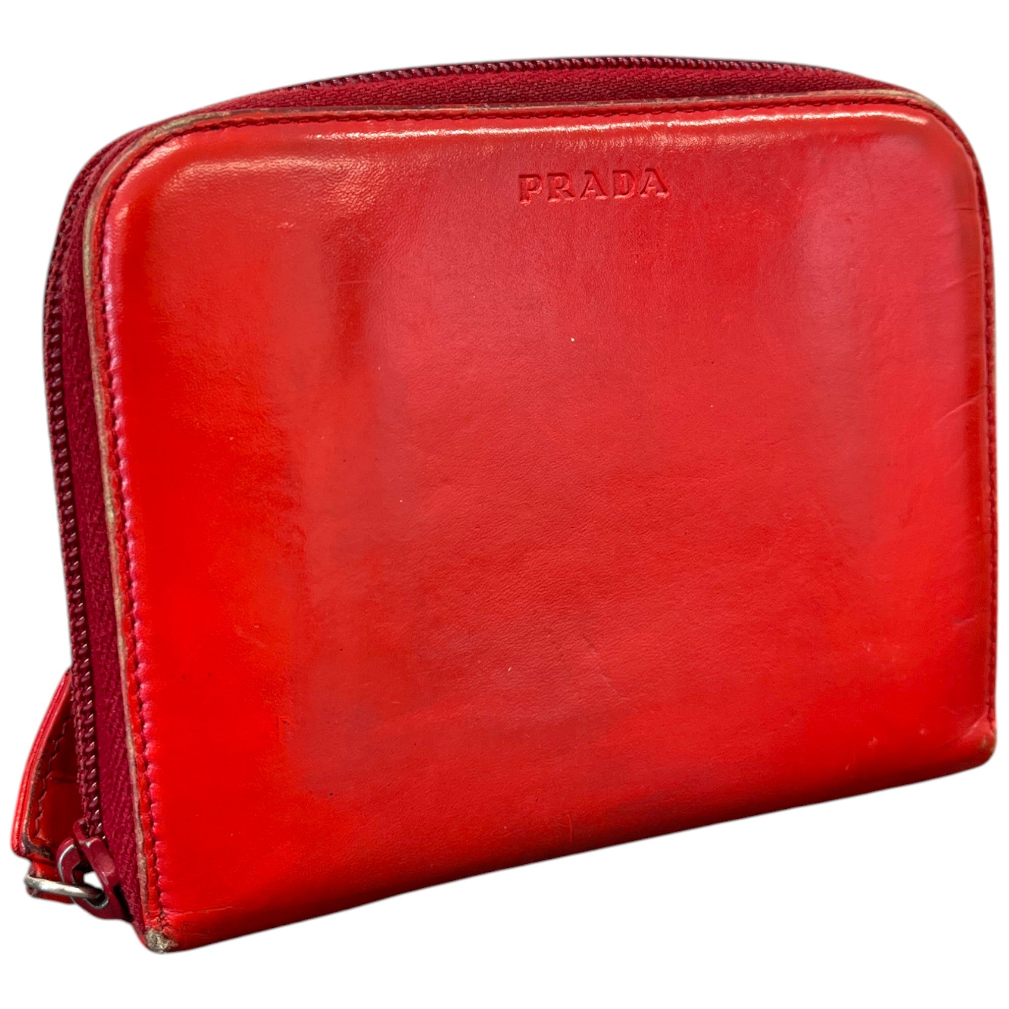Men's Embossed Logo Purse Red