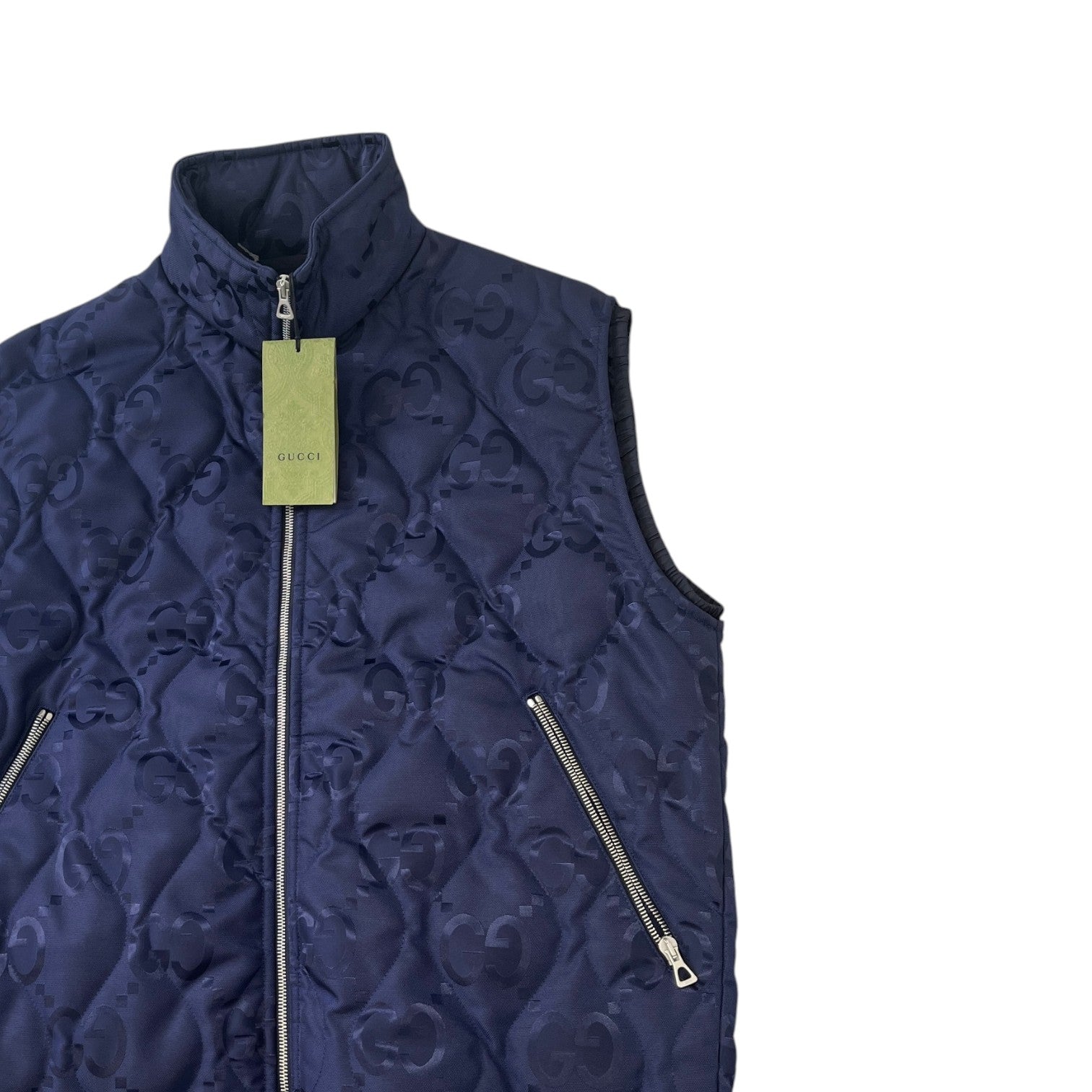 Men's Gg Jumbo Gilet Navy Size IT 46 / S
