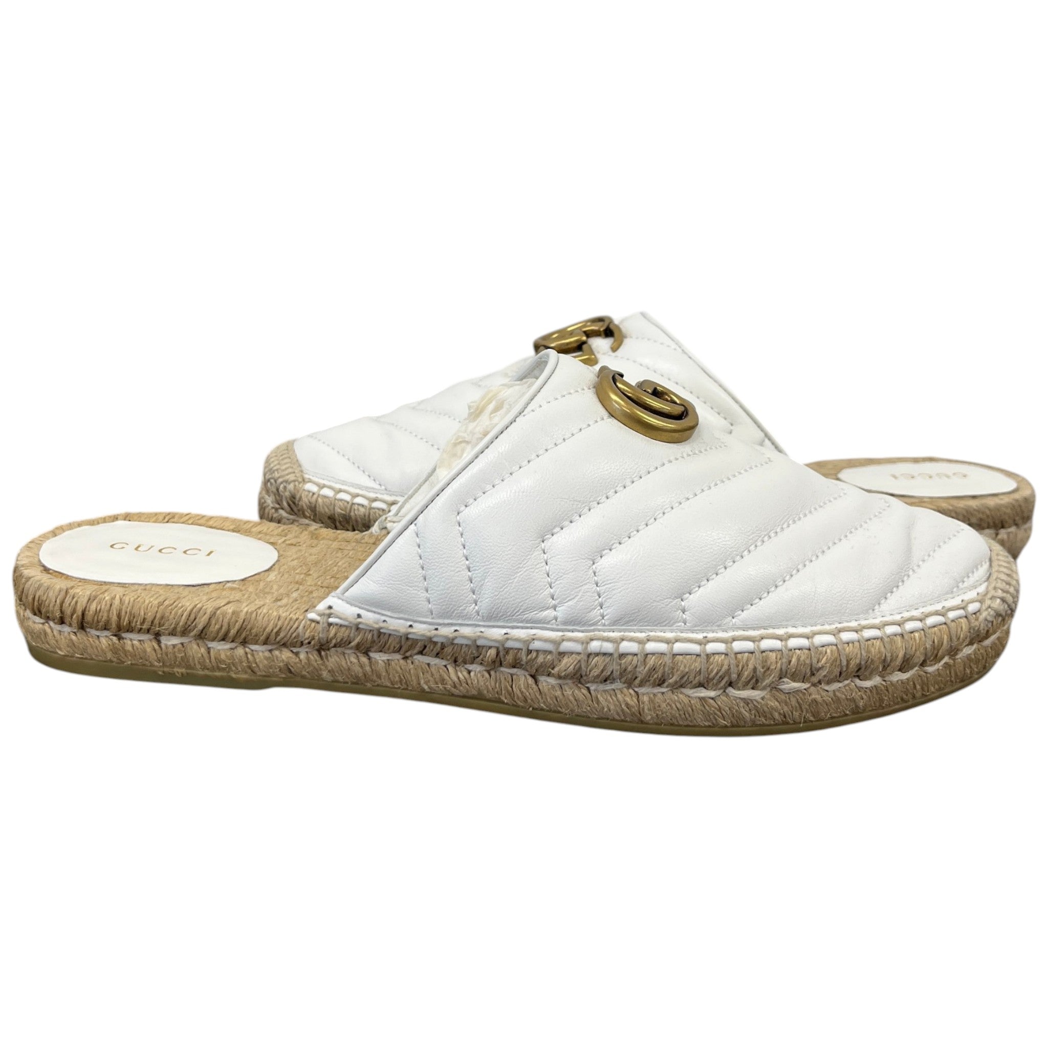 Women's Gg Marmont Espadrilles White Size EU 41 / UK 8