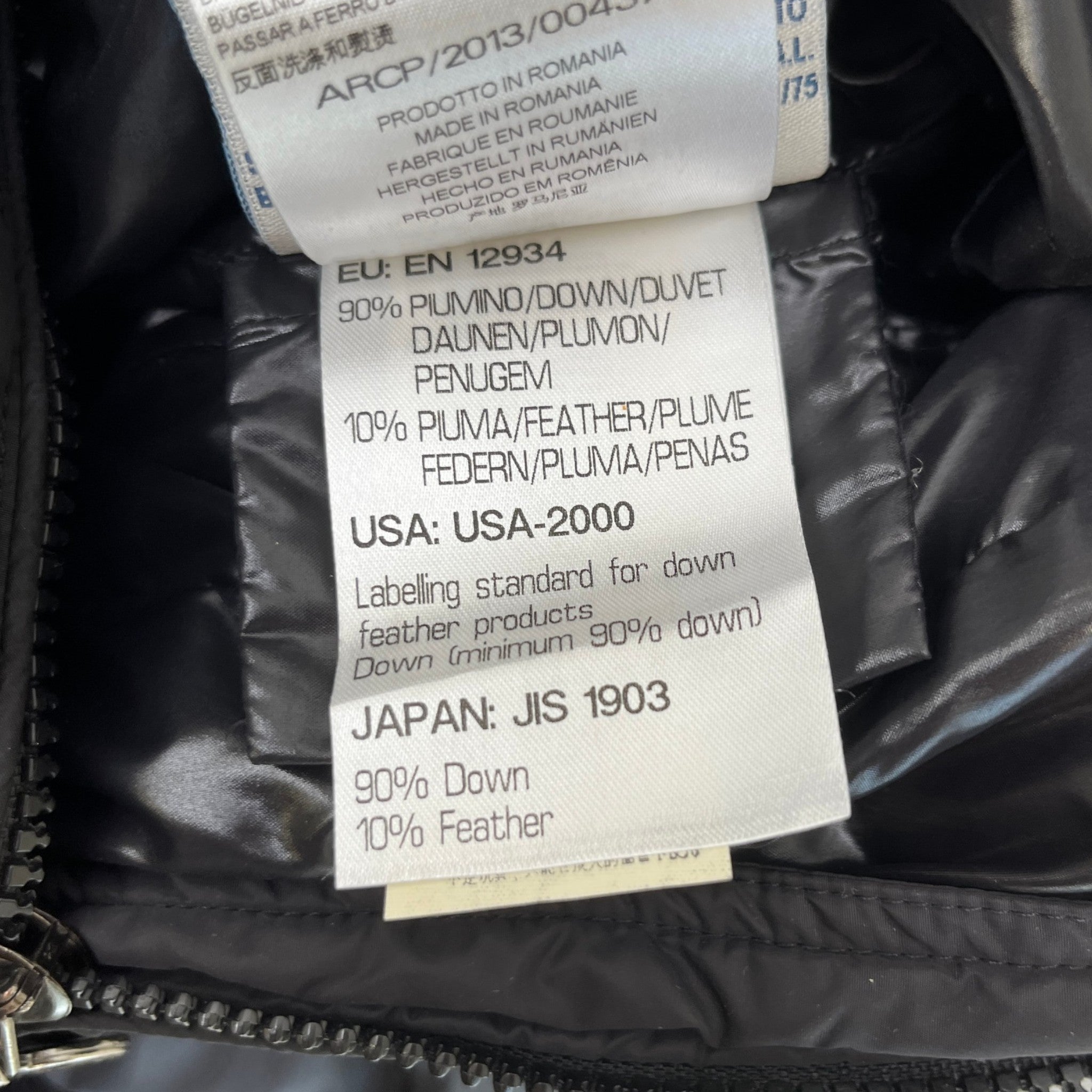 Women's Long Puffer Down Jacket Black Size Junior Age 12