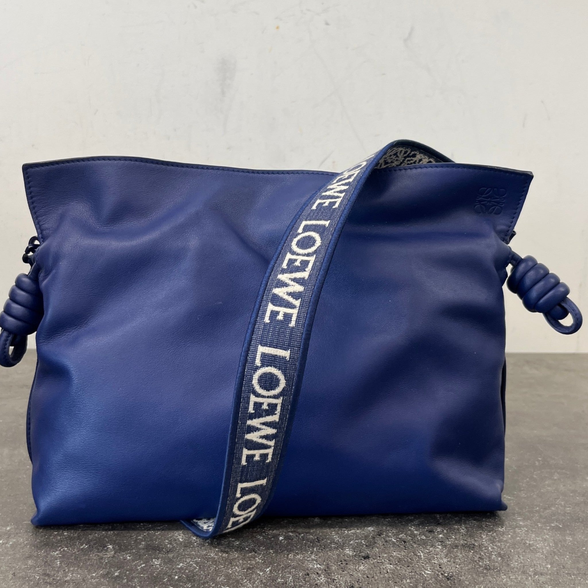 Women's Medium Coil Flamenco Calfskin Bag Blue