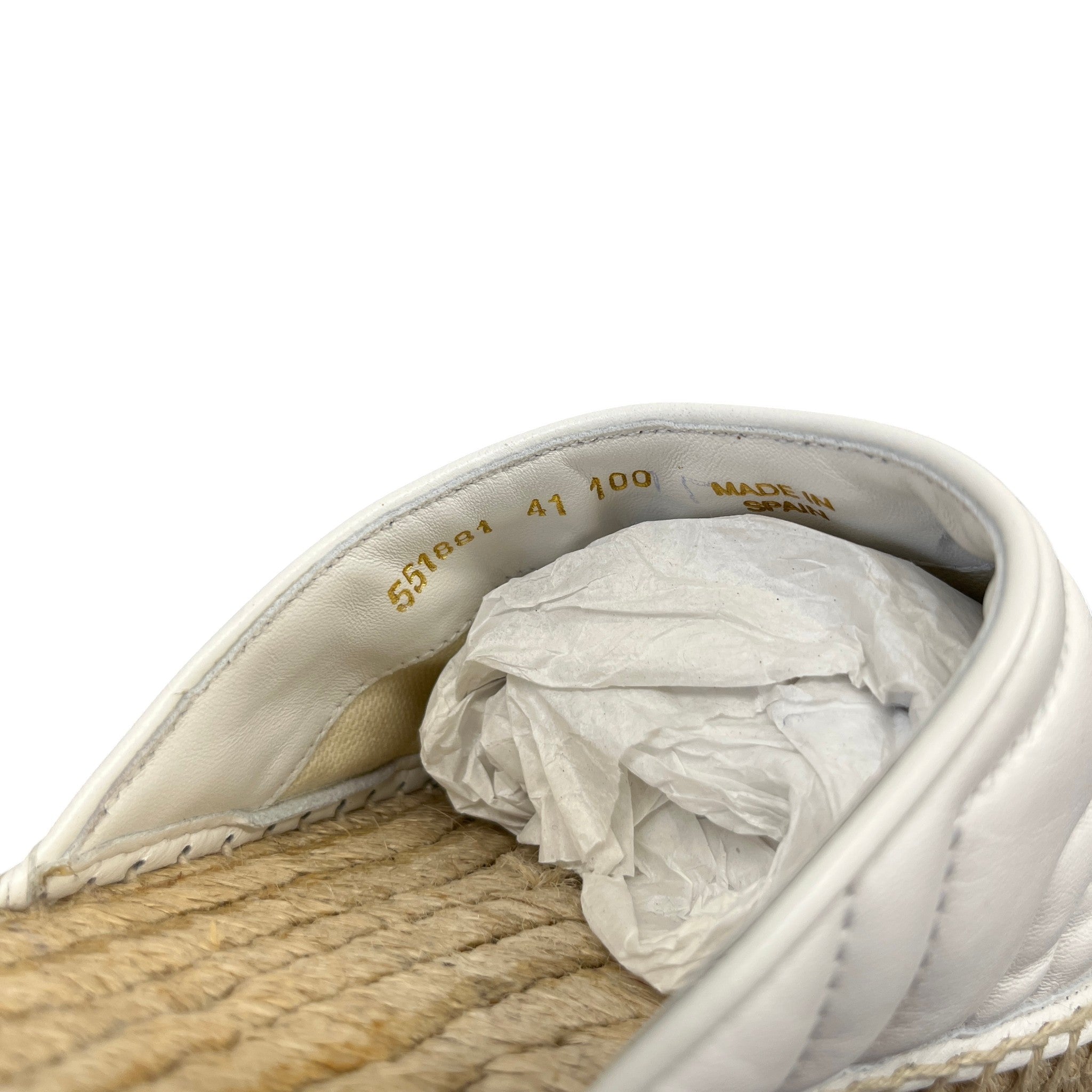 Women's Gg Marmont Espadrilles White Size EU 41 / UK 8