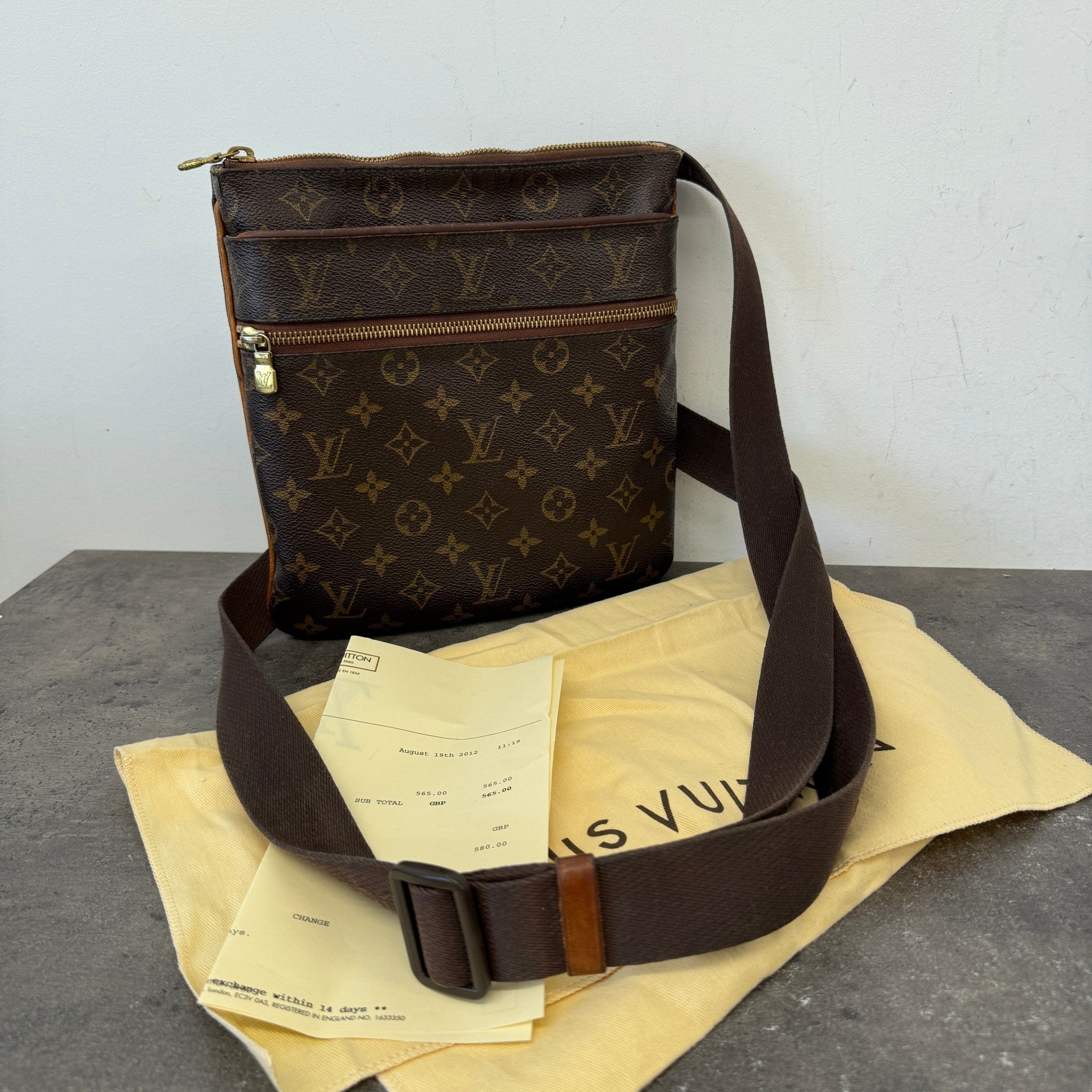 Men's Monogram Valmy Pochette Bag Brown