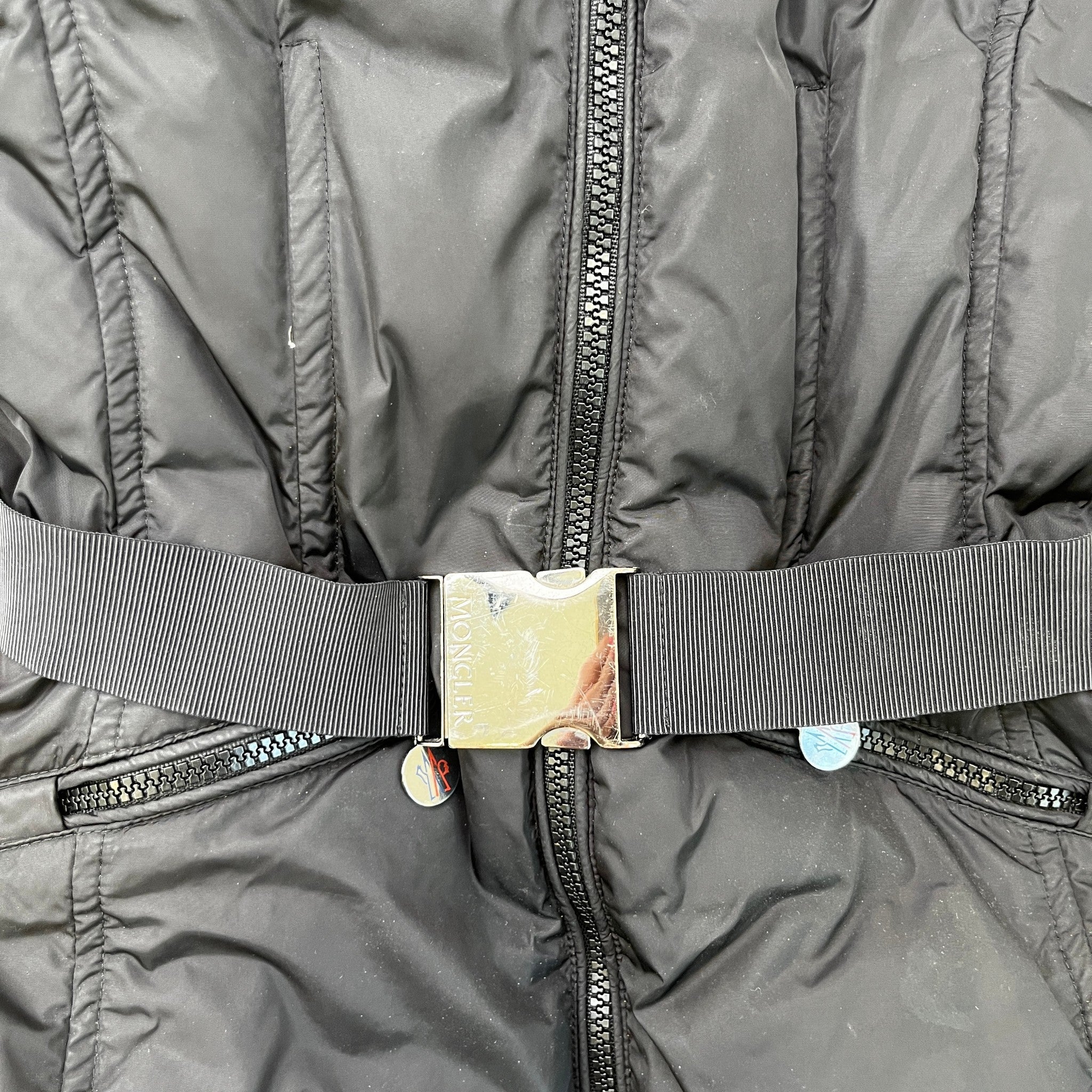 Women's Long Puffer Down Jacket Black Size Junior Age 12