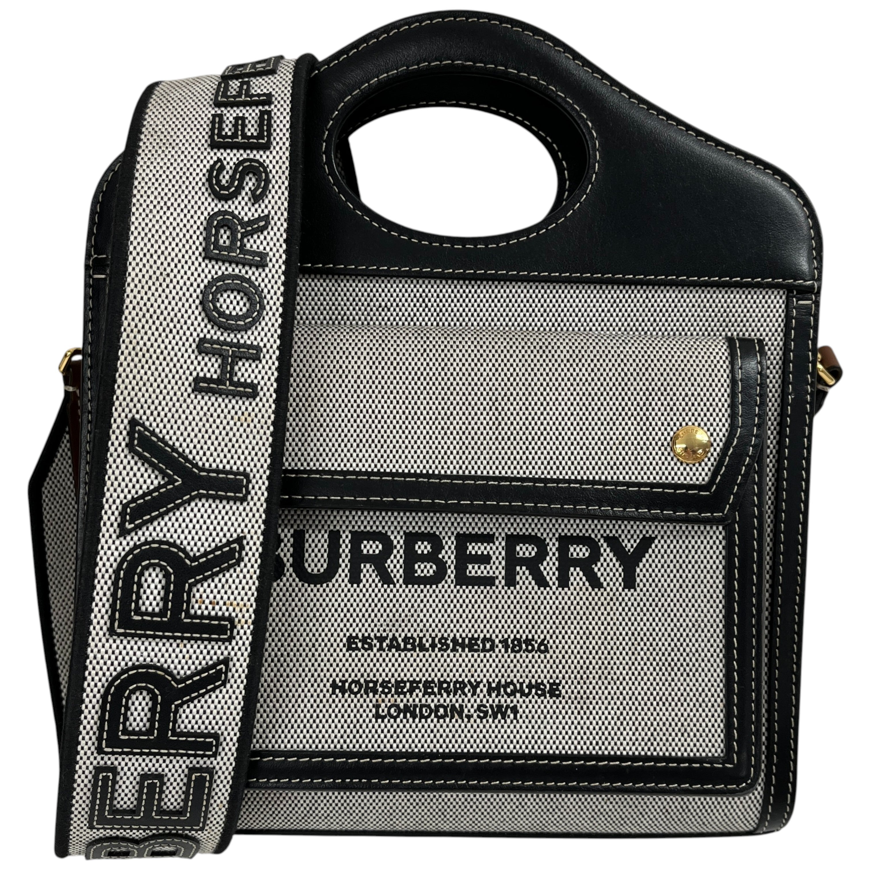 Women's Horseferry Motif Mini Pocket Bag Grey