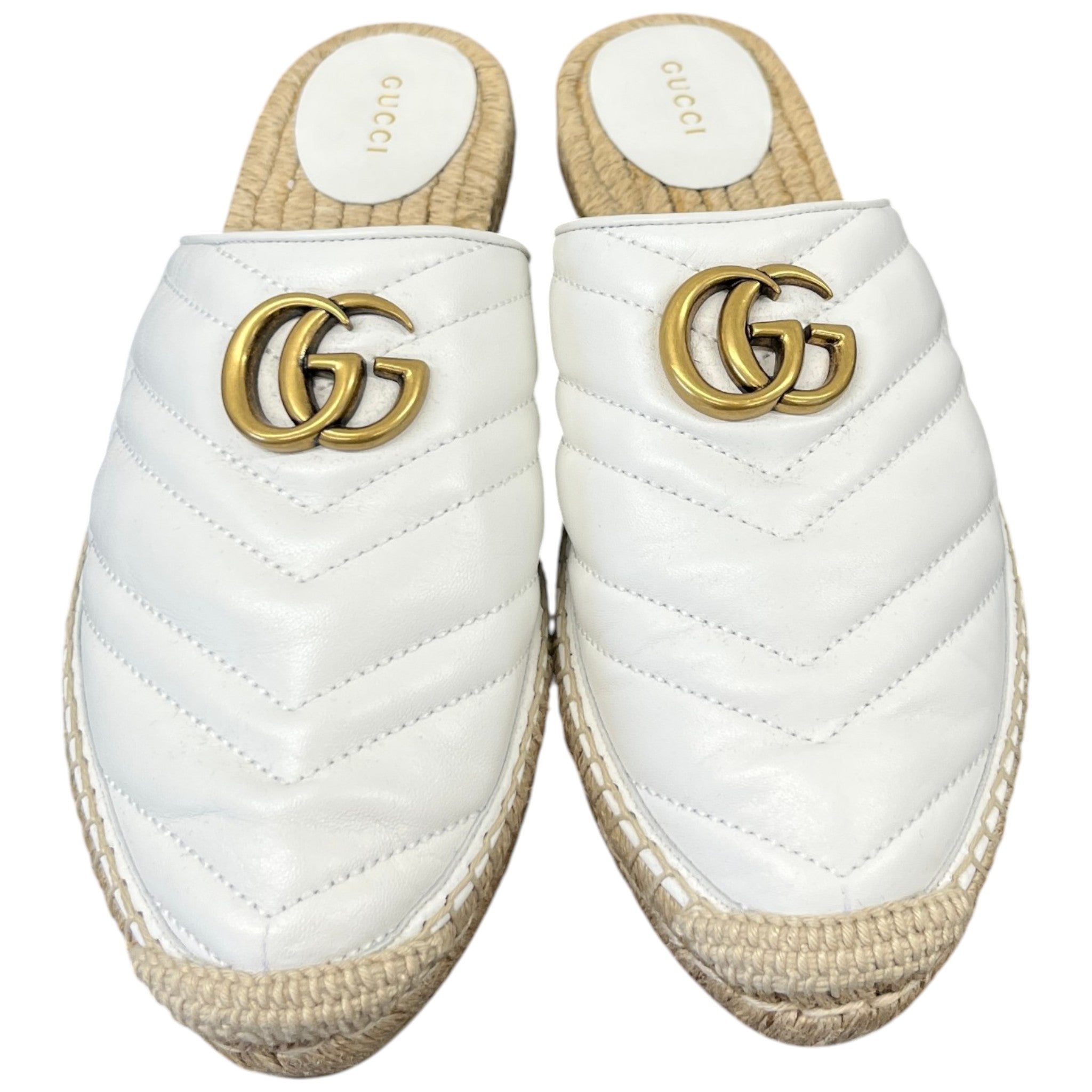 Women's Gg Marmont Espadrilles White Size EU 41 / UK 8