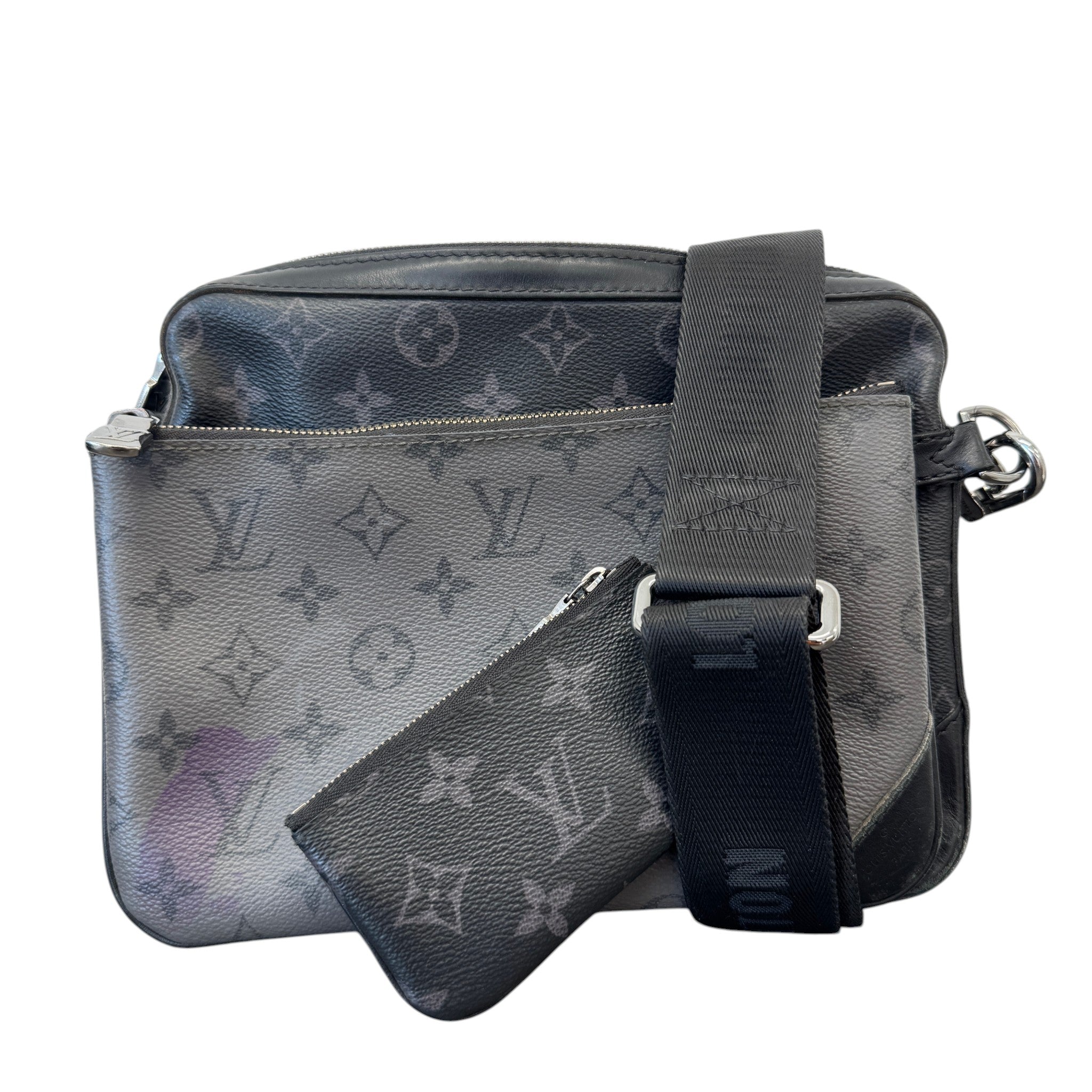 Men's Monogram Eclipse Trio Messenger Bag Black