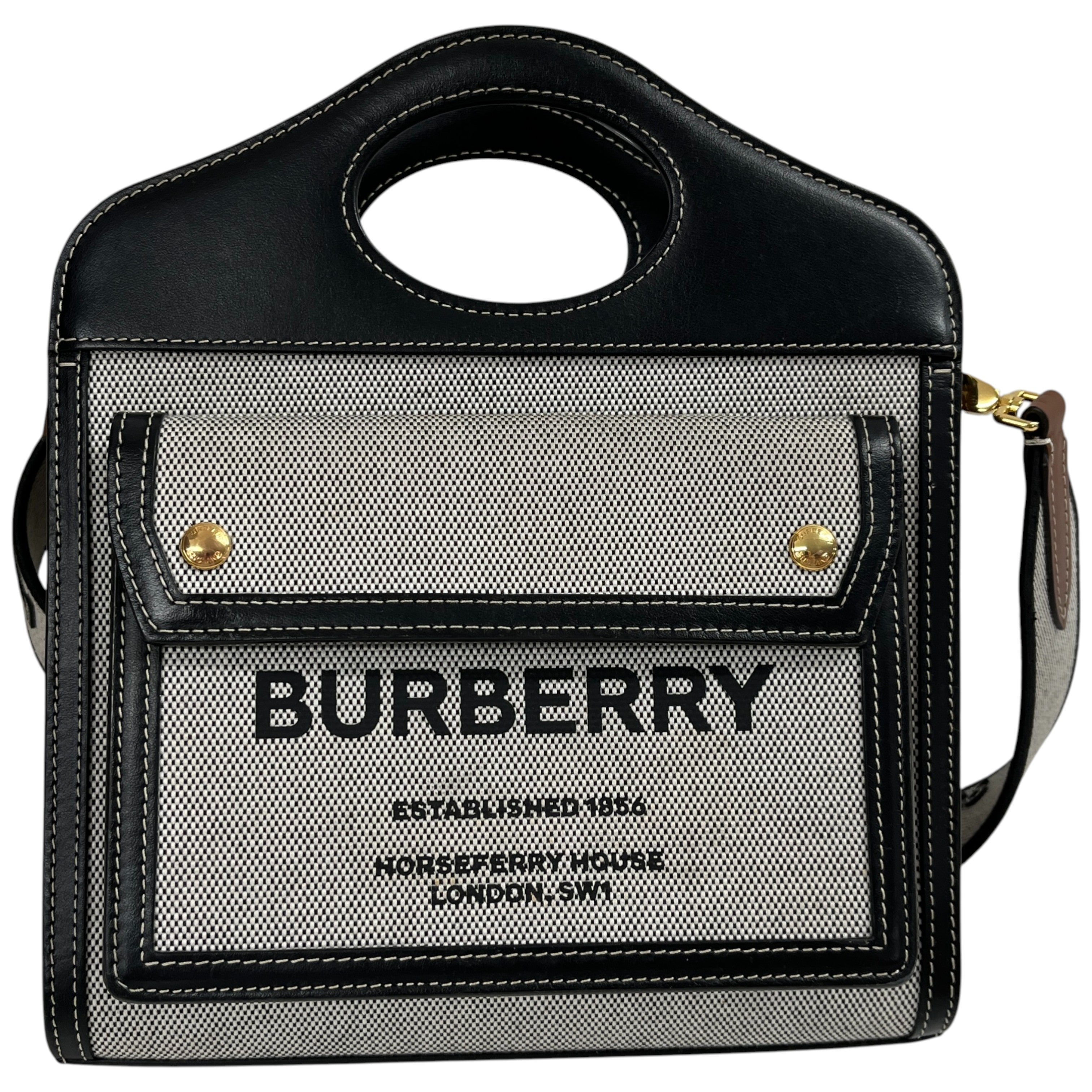 Women's Horseferry Motif Mini Pocket Bag Grey